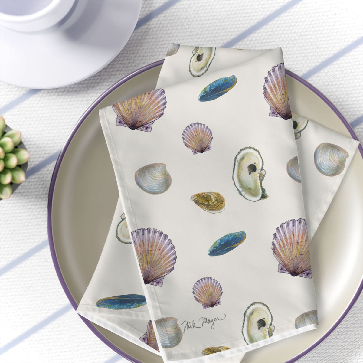 Shells II, 4 Piece Cloth Napkin Set