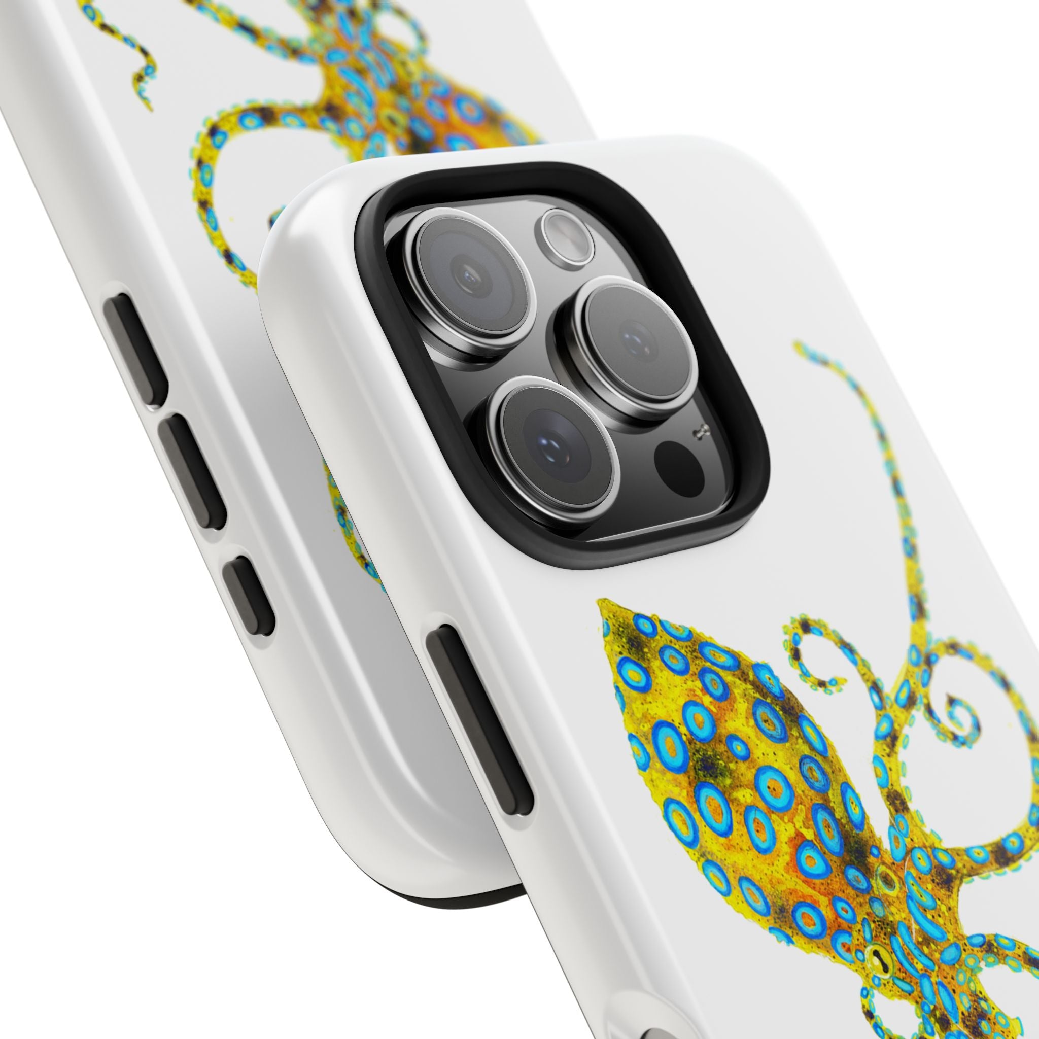 Blue Ringed Octopus White Phone Case (iPhone)