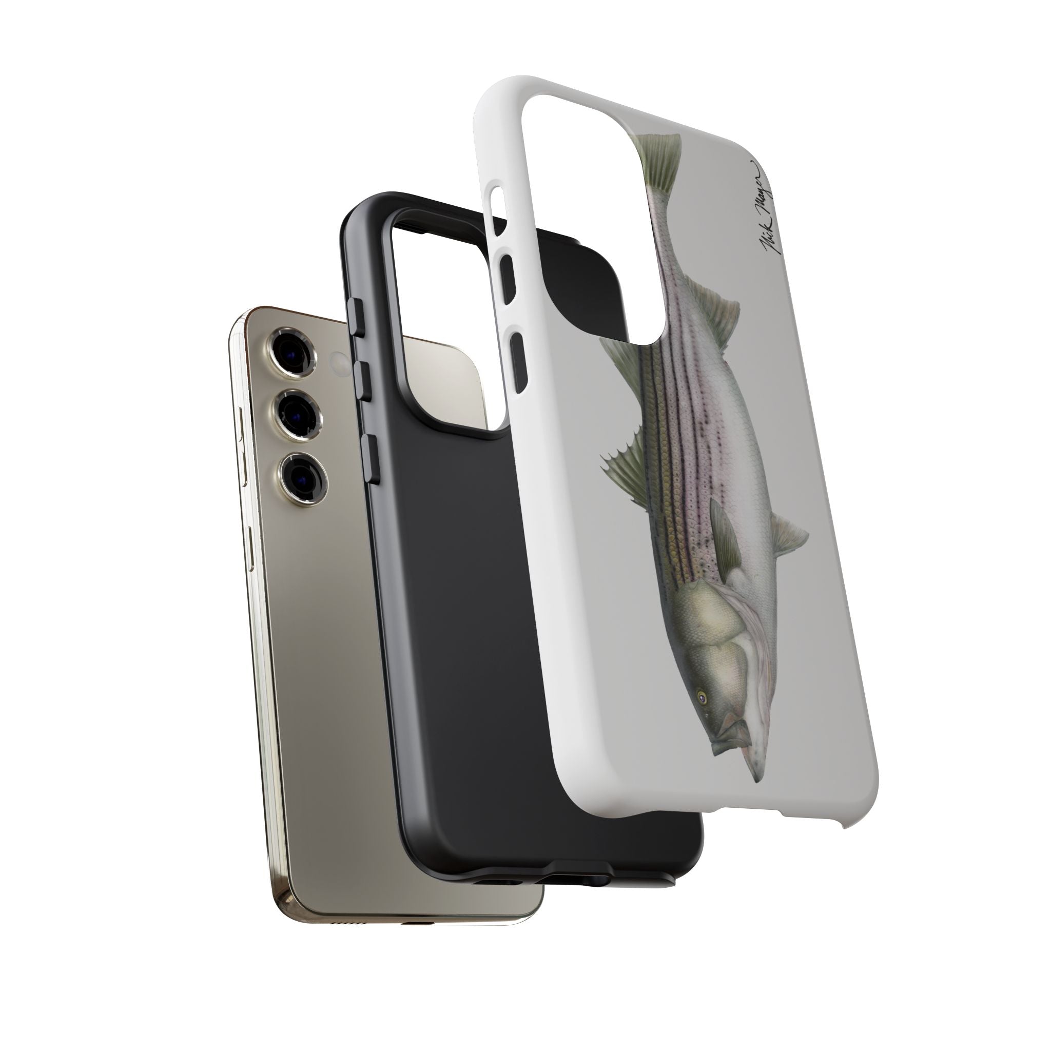 30 lb Striper White Phone Case (Samsung) Printify