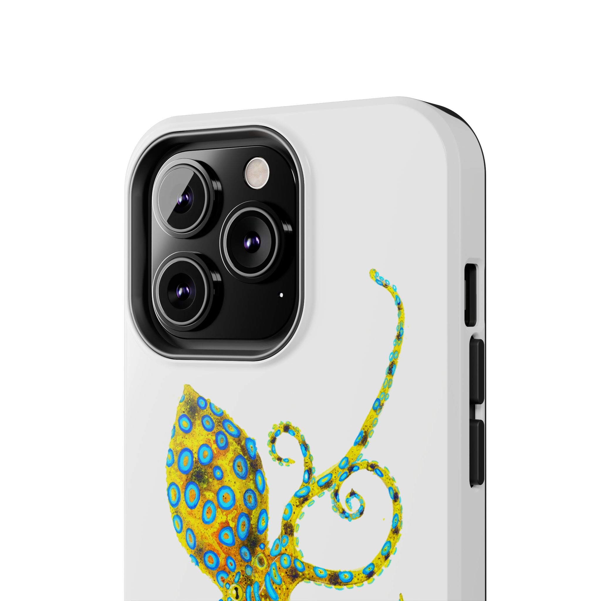Blue Ringed Octopus White Phone Case (iPhone)
