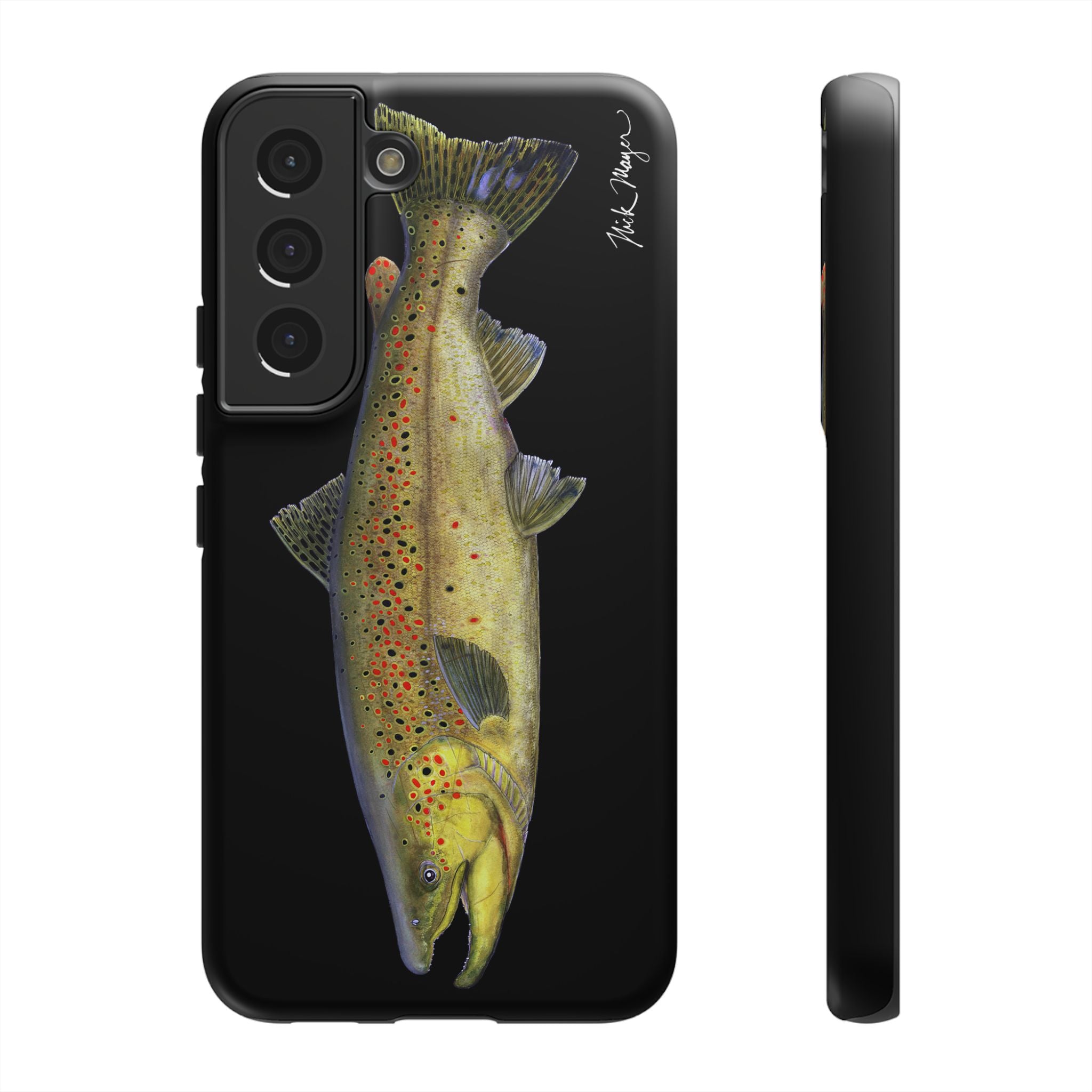 Brown Trout Black Phone Case (Samsung)