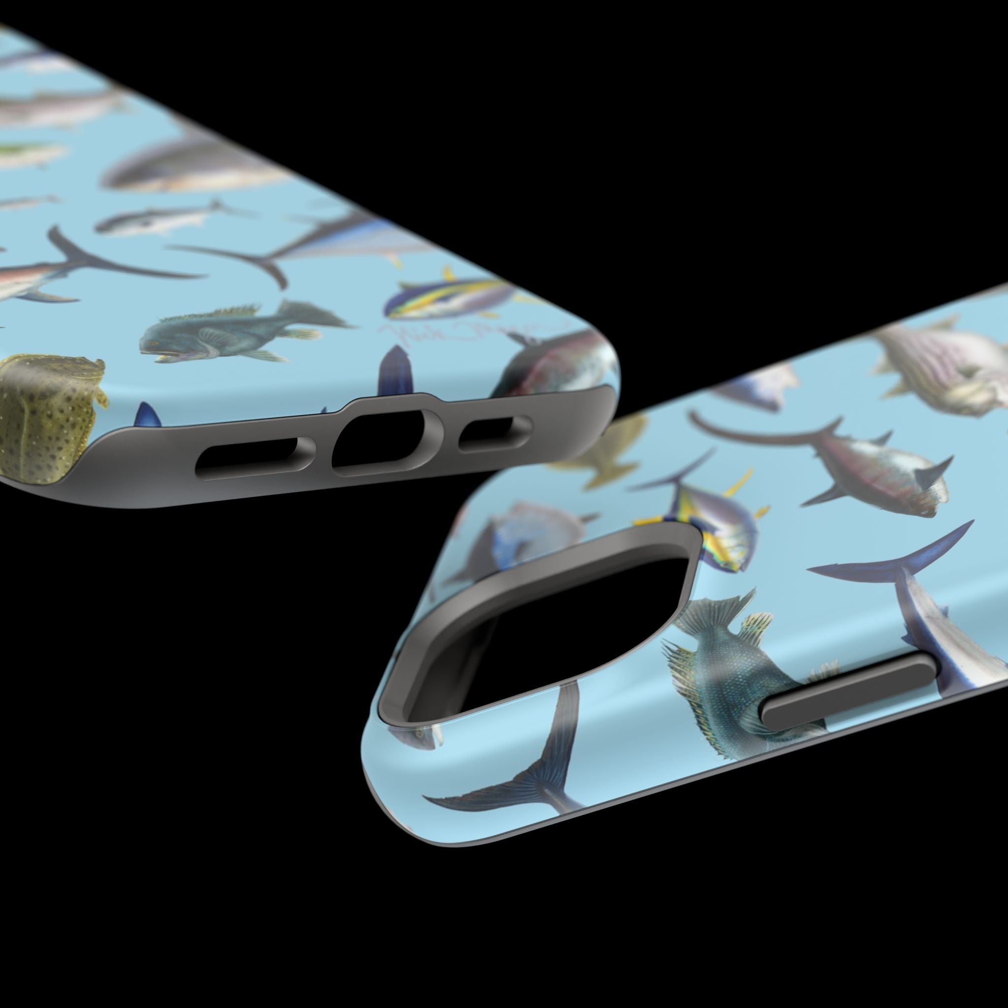 New England Fish Blue MagSafe iPhone Case