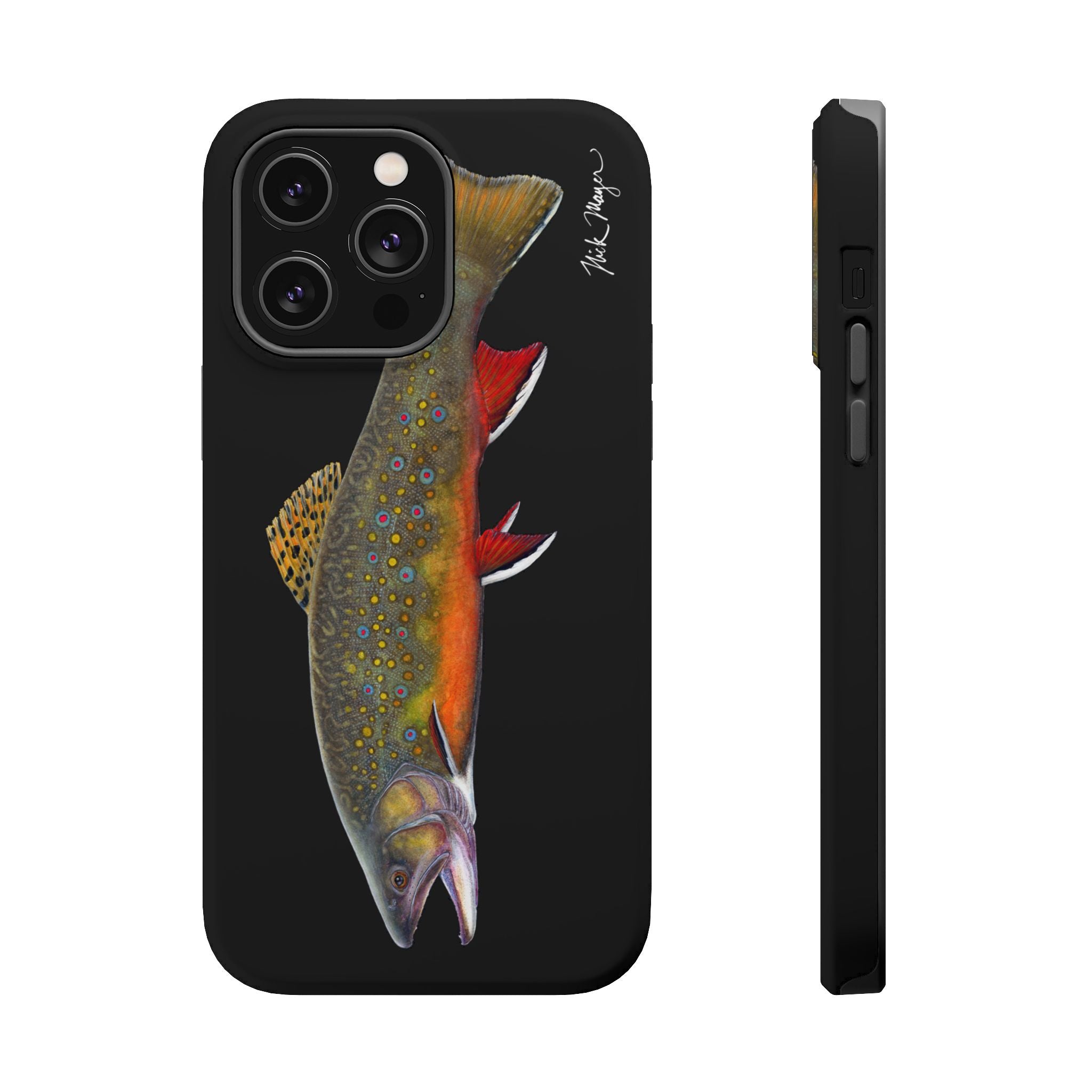 Brook Trout MagSafe Black iPhone Case