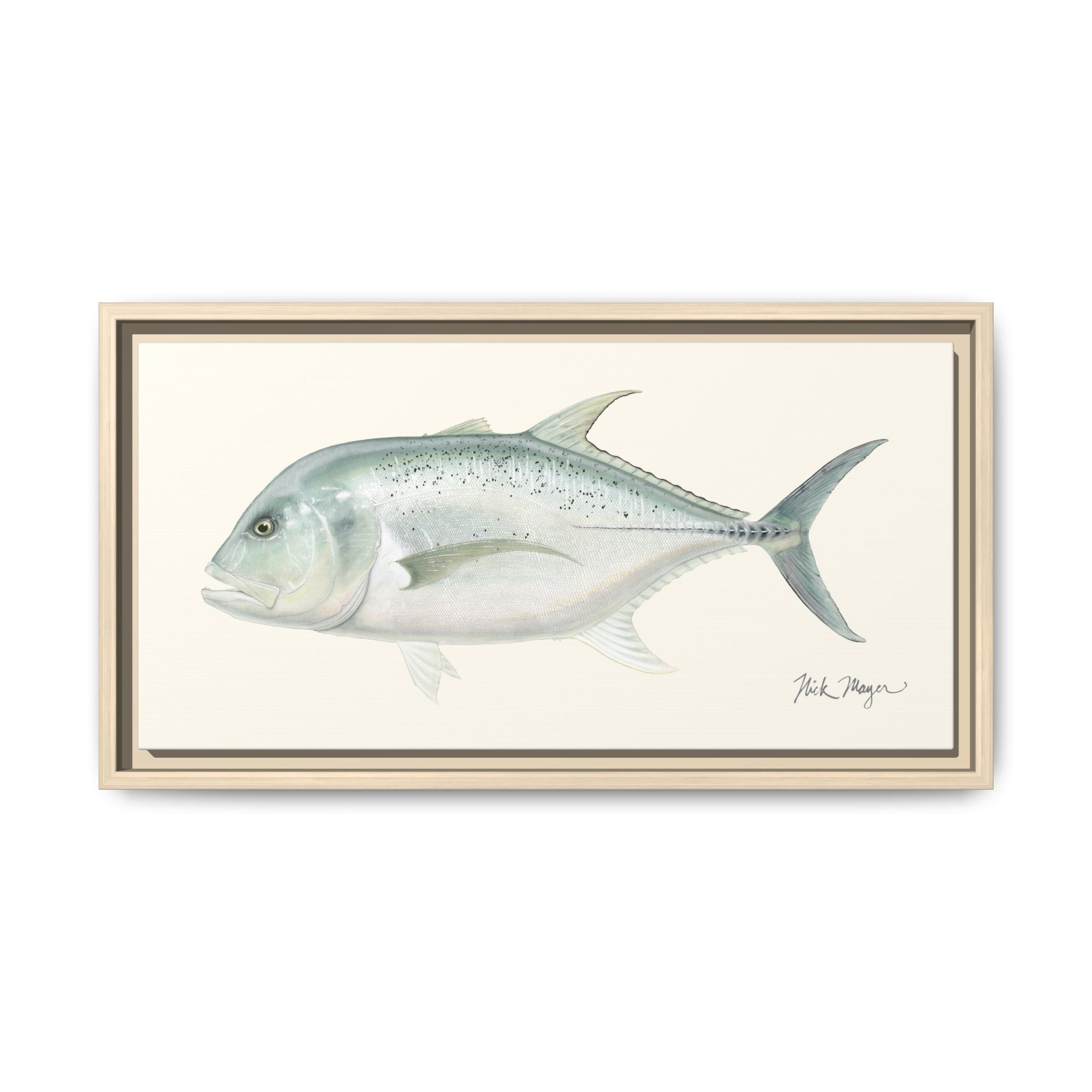 Boss Giant Trevally Framed Canvas Print Printify