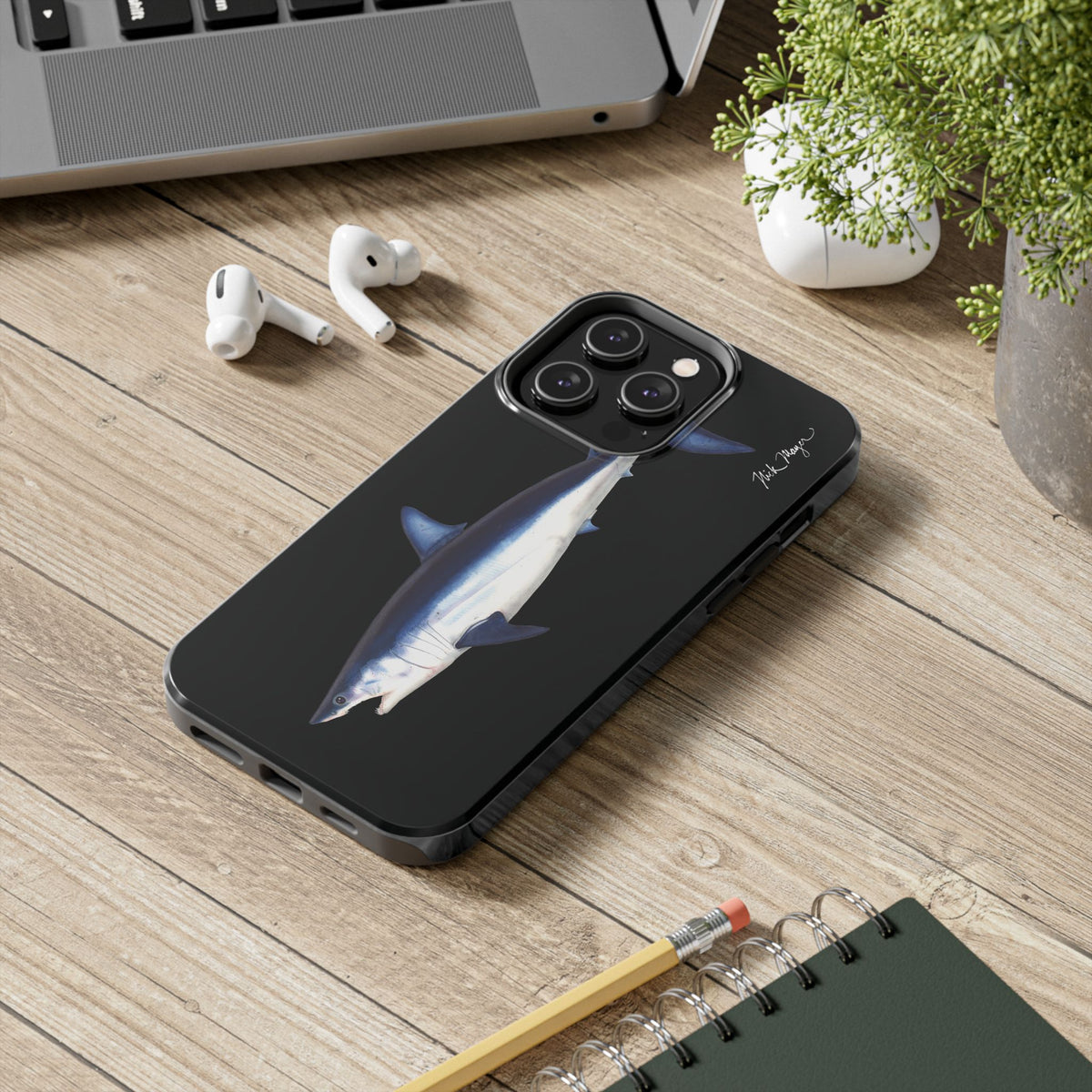 Mako Shark Black iPhone Case Printify