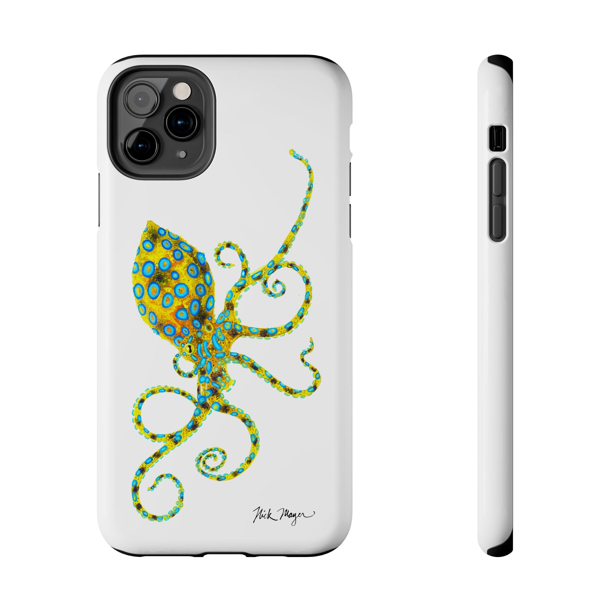 Blue Ringed Octopus White Phone Case (iPhone)