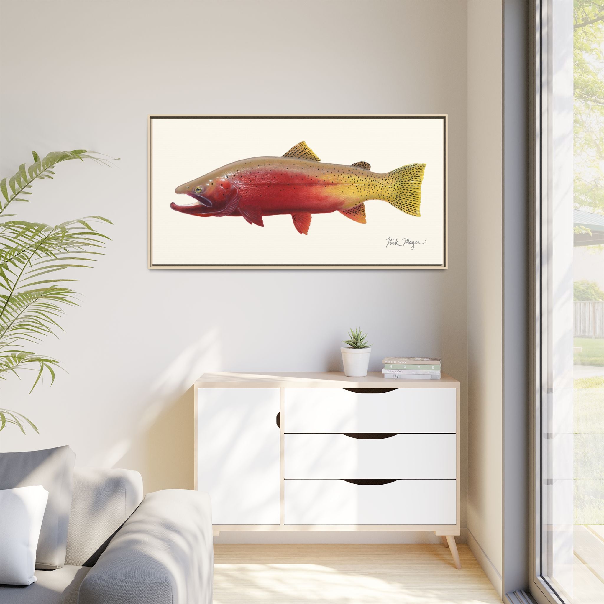 Cutthroat Trout II Framed Canvas Print Printify