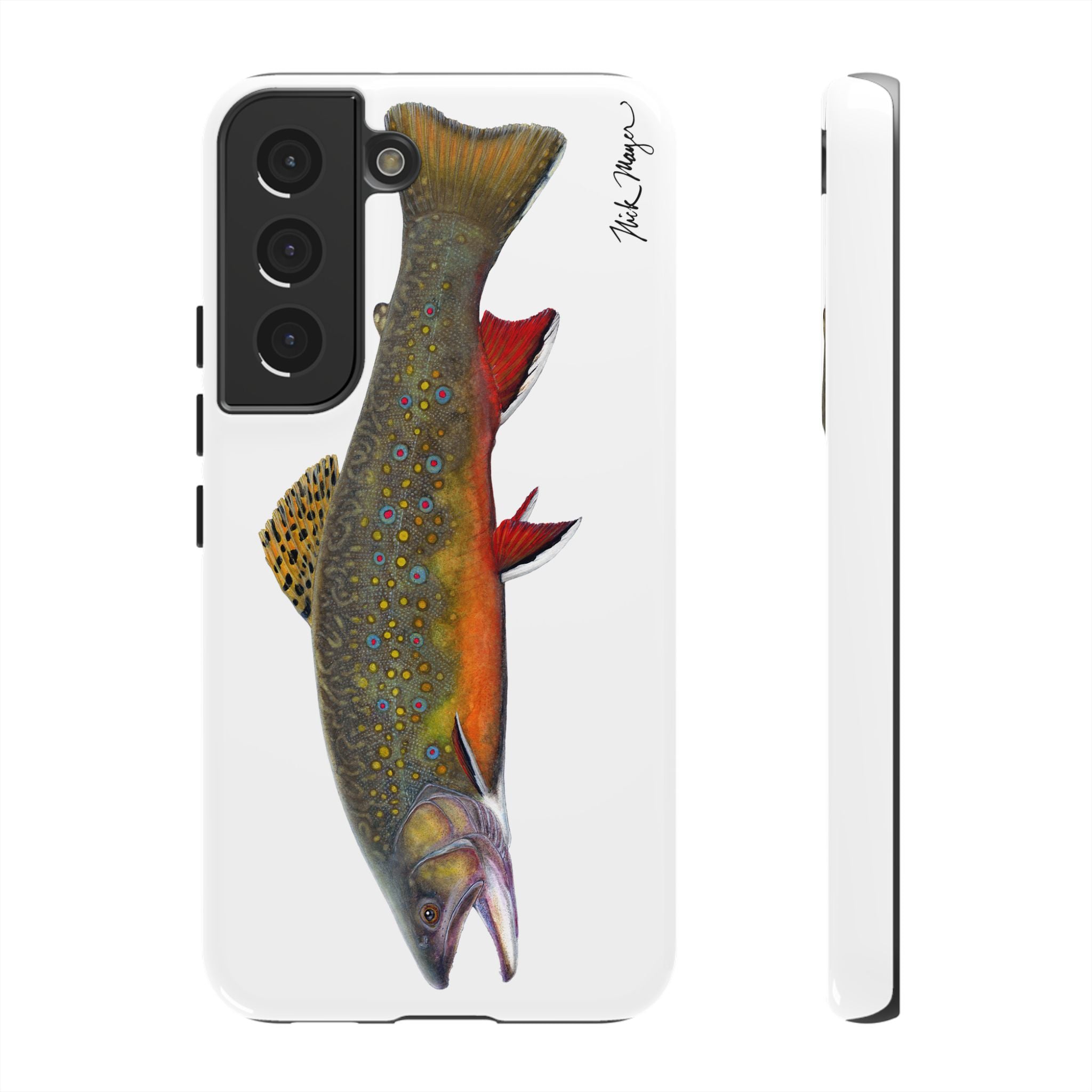 Brook Trout White Phone Case (Samsung)