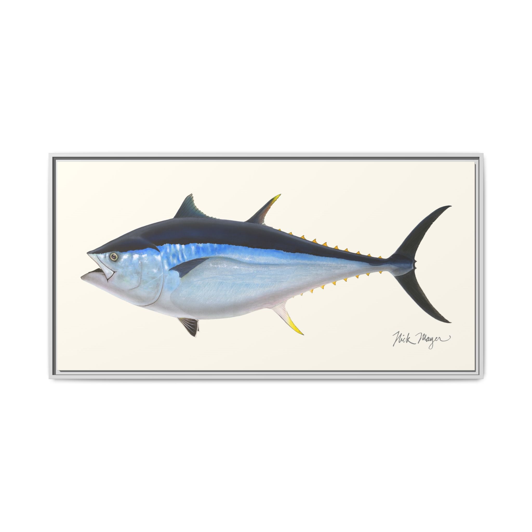 Giant Bluefin Tuna 2 Framed Canvas Print Printify