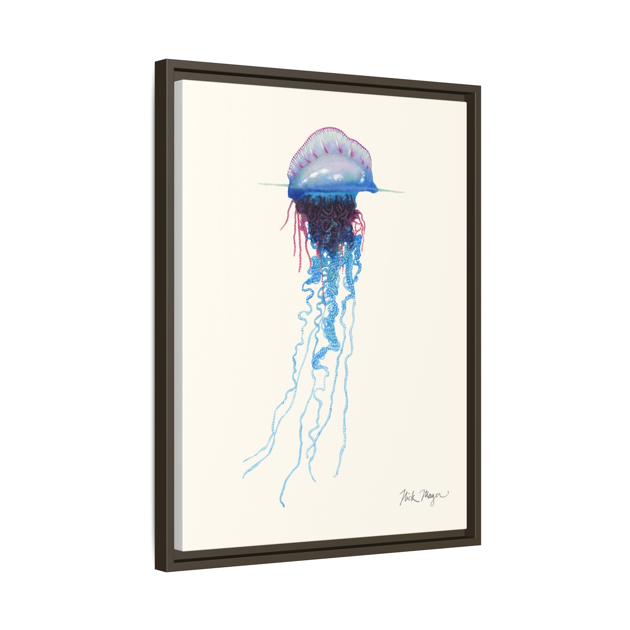 Portuguese Man O' War Framed Canvas Print Printify