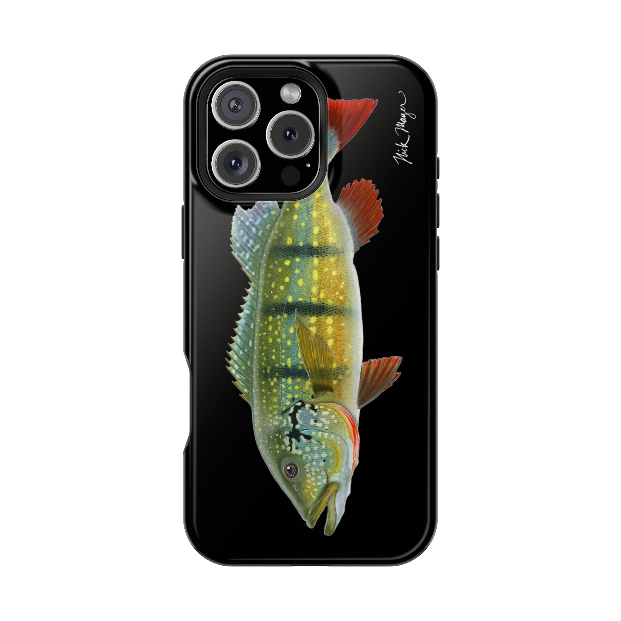 Peacock Bass MagSafe Black iPhone Case