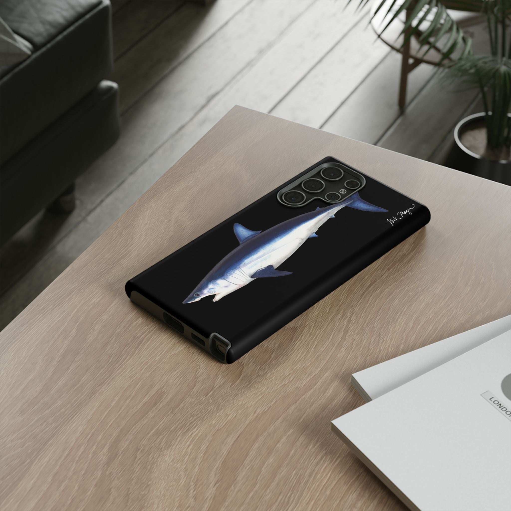 Mako Shark Black Phone Case (Samsung)