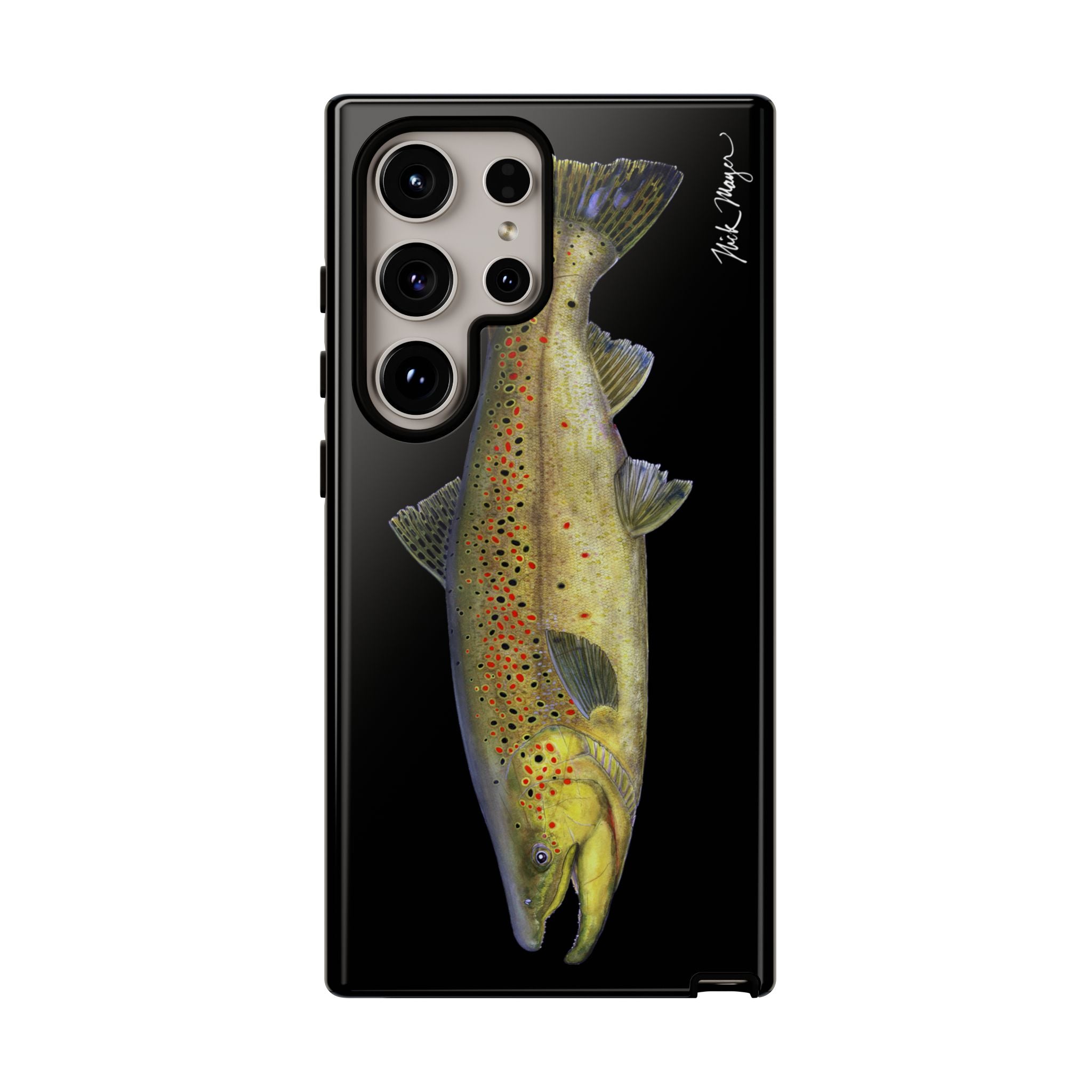 Brown Trout Black Phone Case (Samsung)