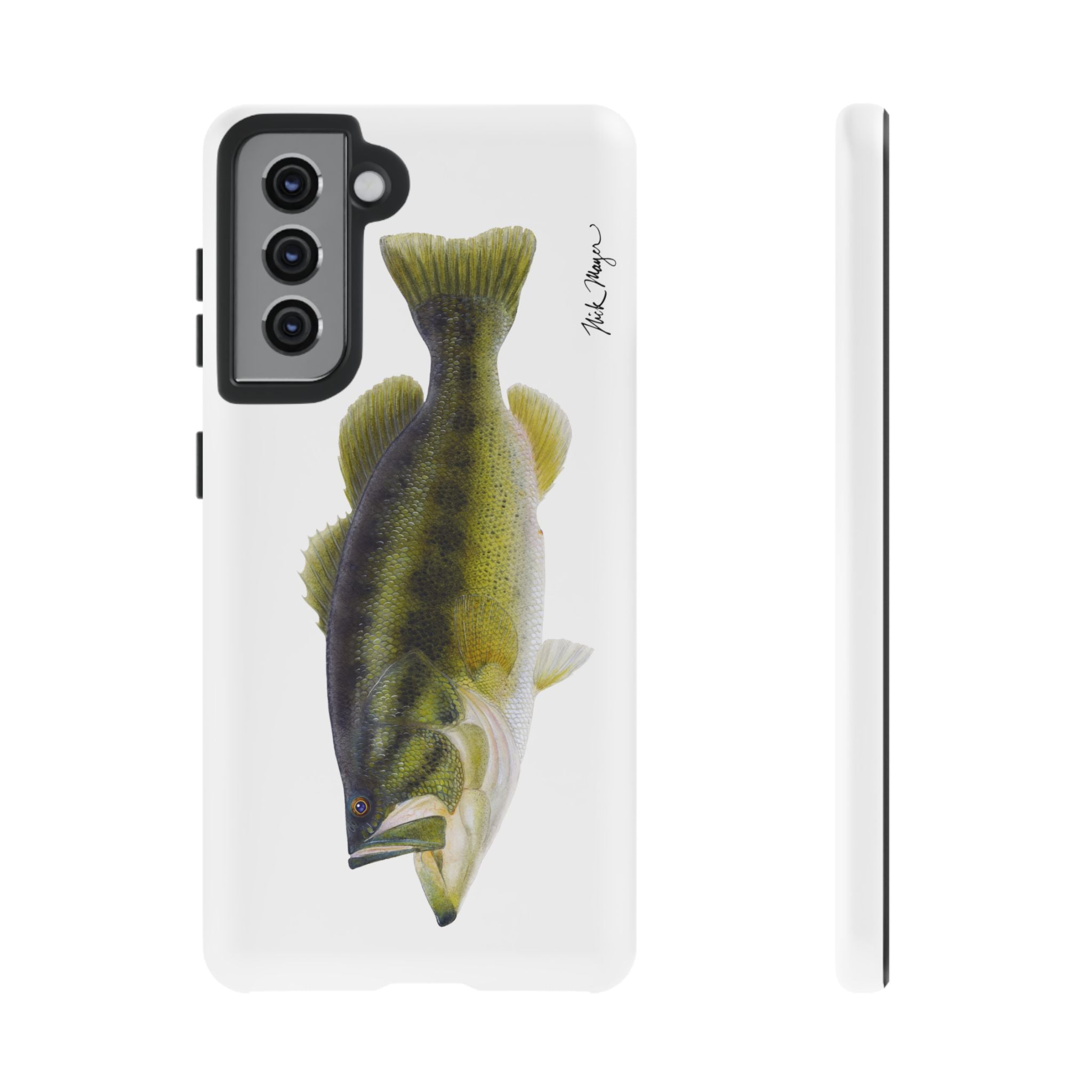 Largemouth Bass White Phone Case (Samsung) Printify