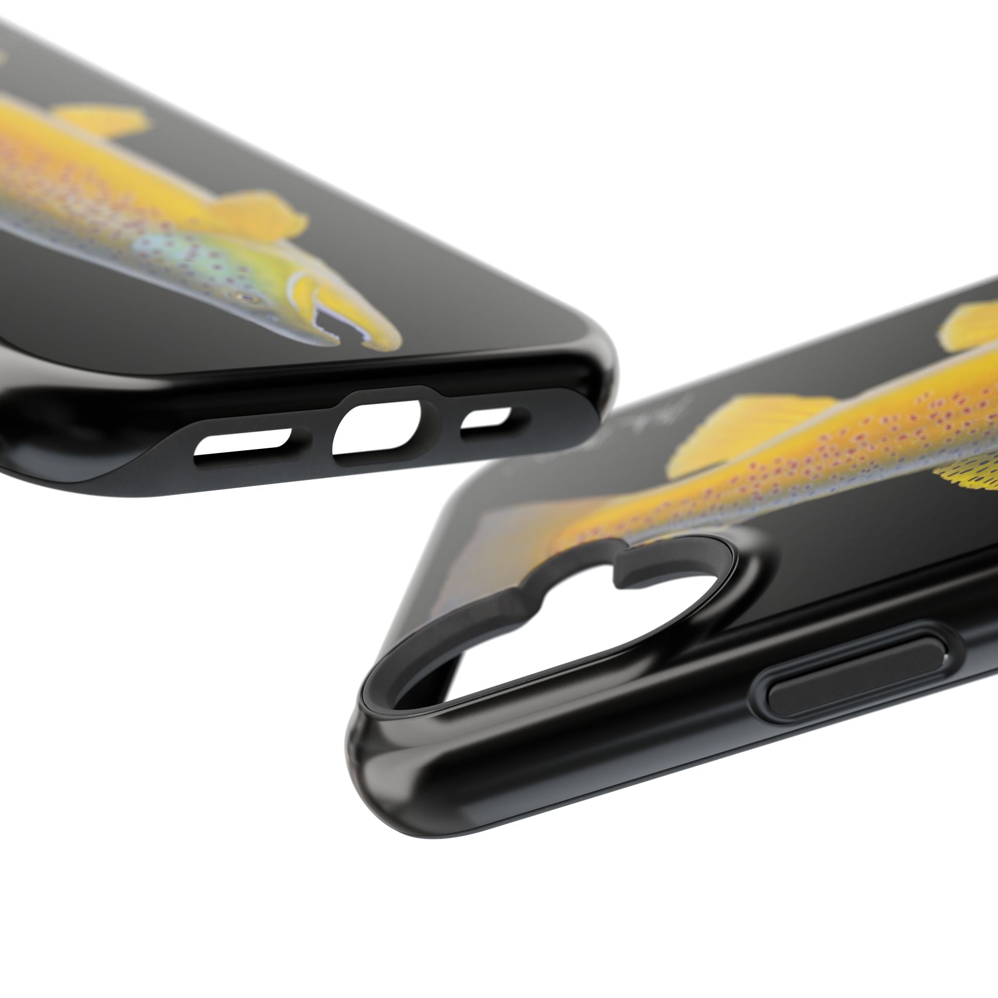 Brown Trout 3 Black MagSafe iPhone Case
