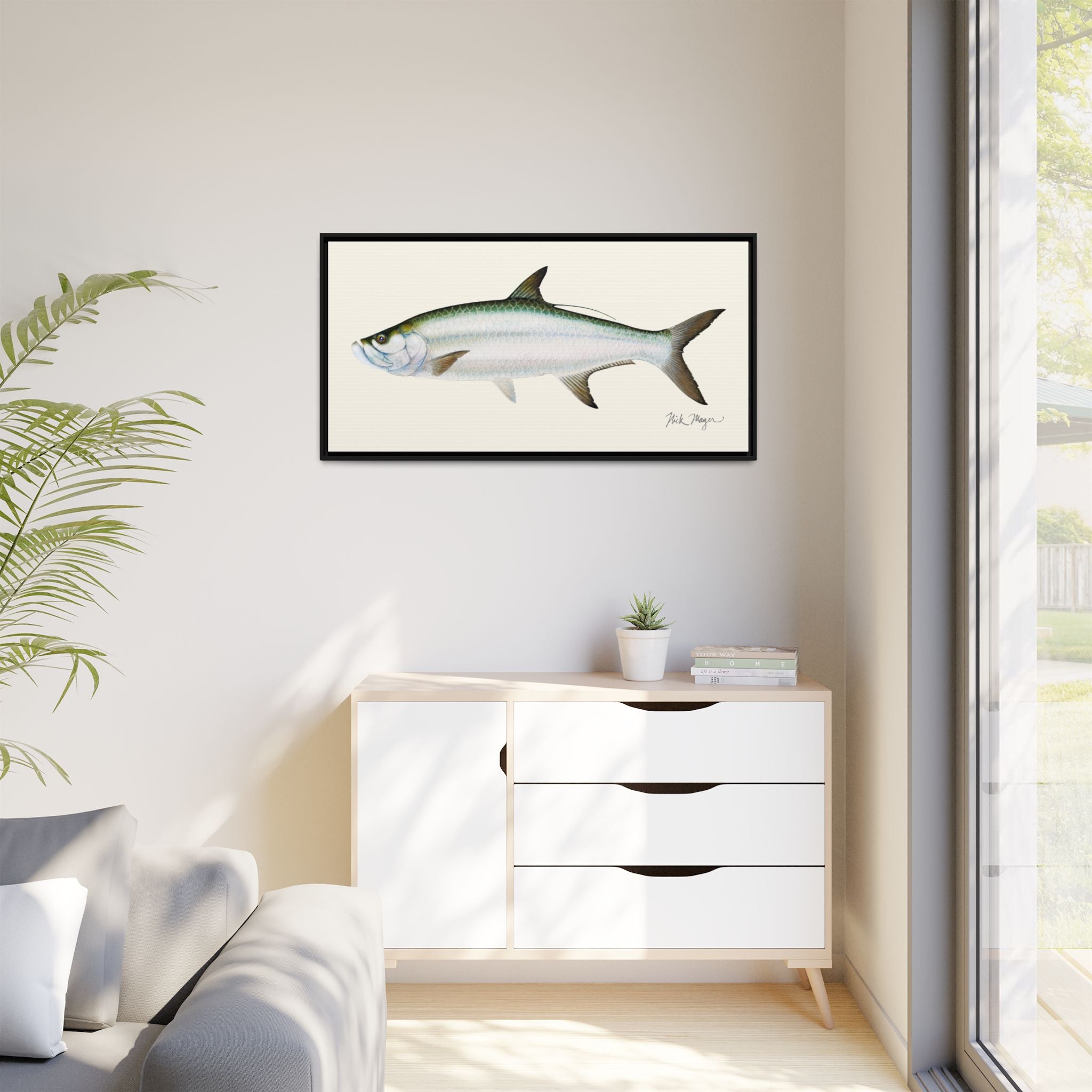 Tarpon Framed Canvas Print Printify
