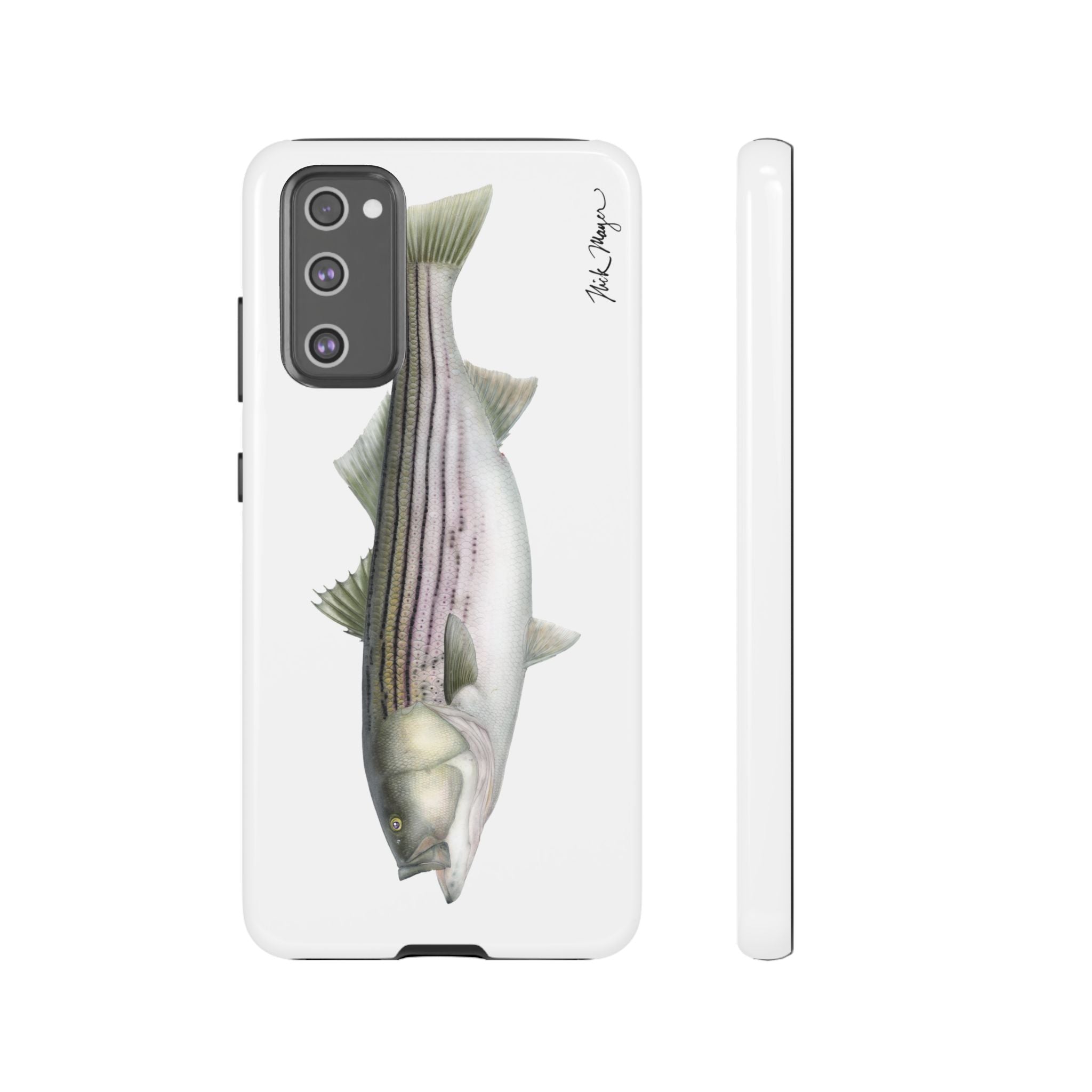 30 lb Striper White Phone Case (Samsung) Printify