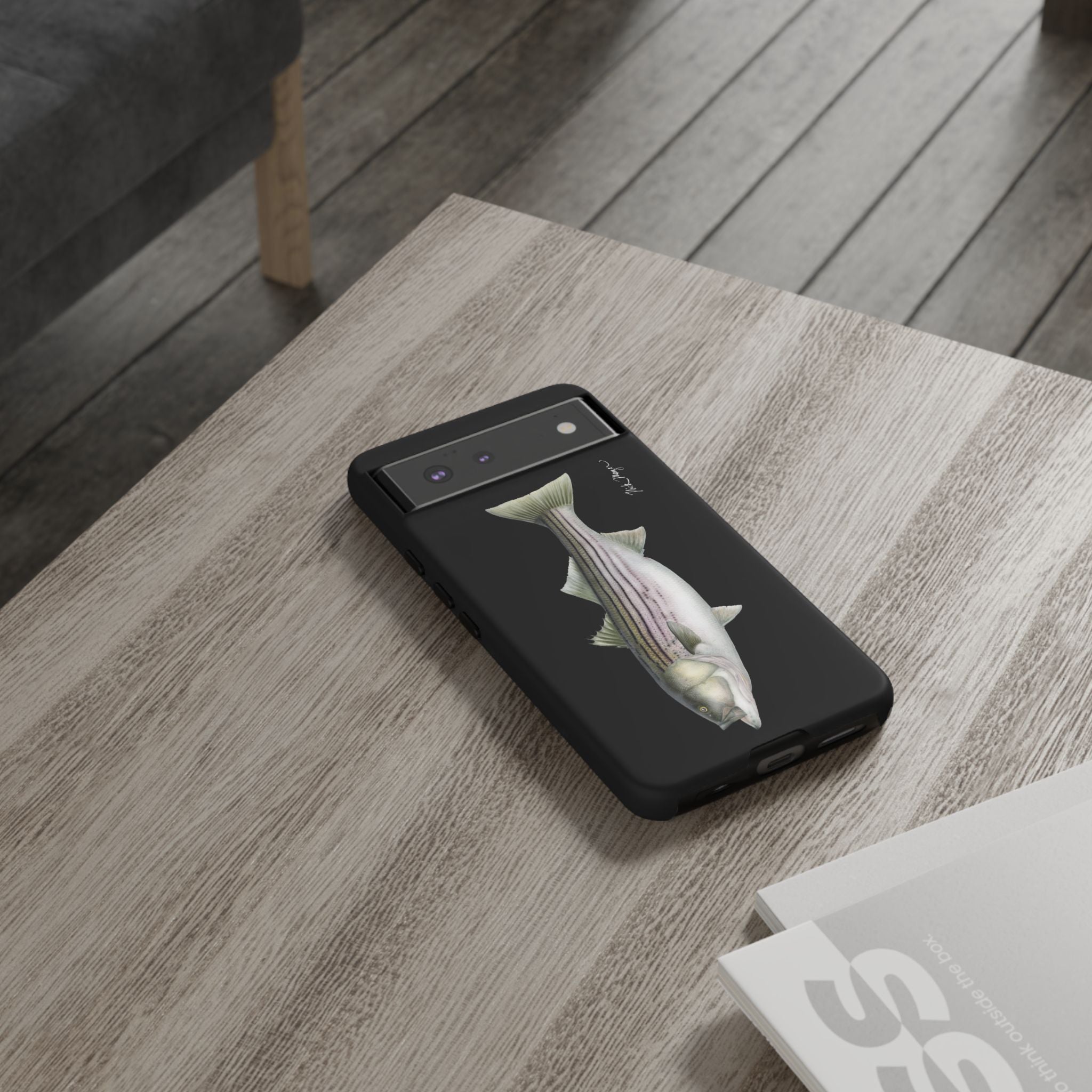 30 lb Striper Black Phone Case (Samsung) Printify