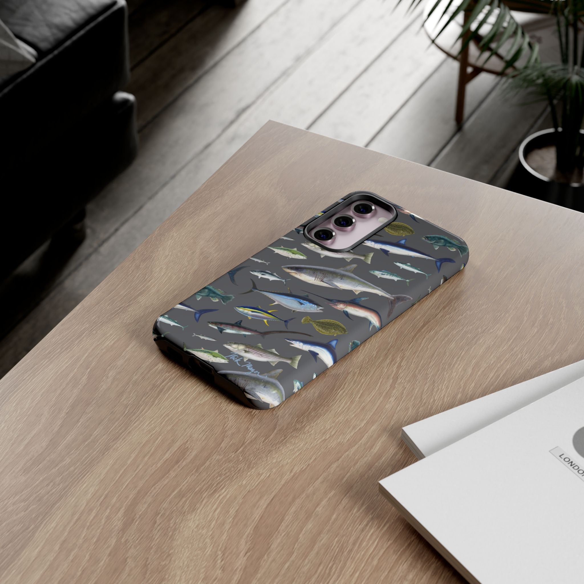 New England Offshore Fish Grey Phone Case, NEW!  (Samsung)