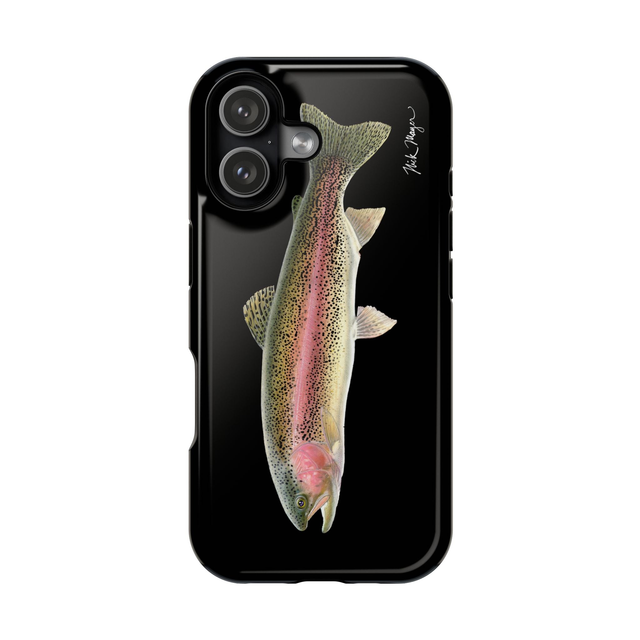 Rainbow Trout MagSafe Black iPhone Case
