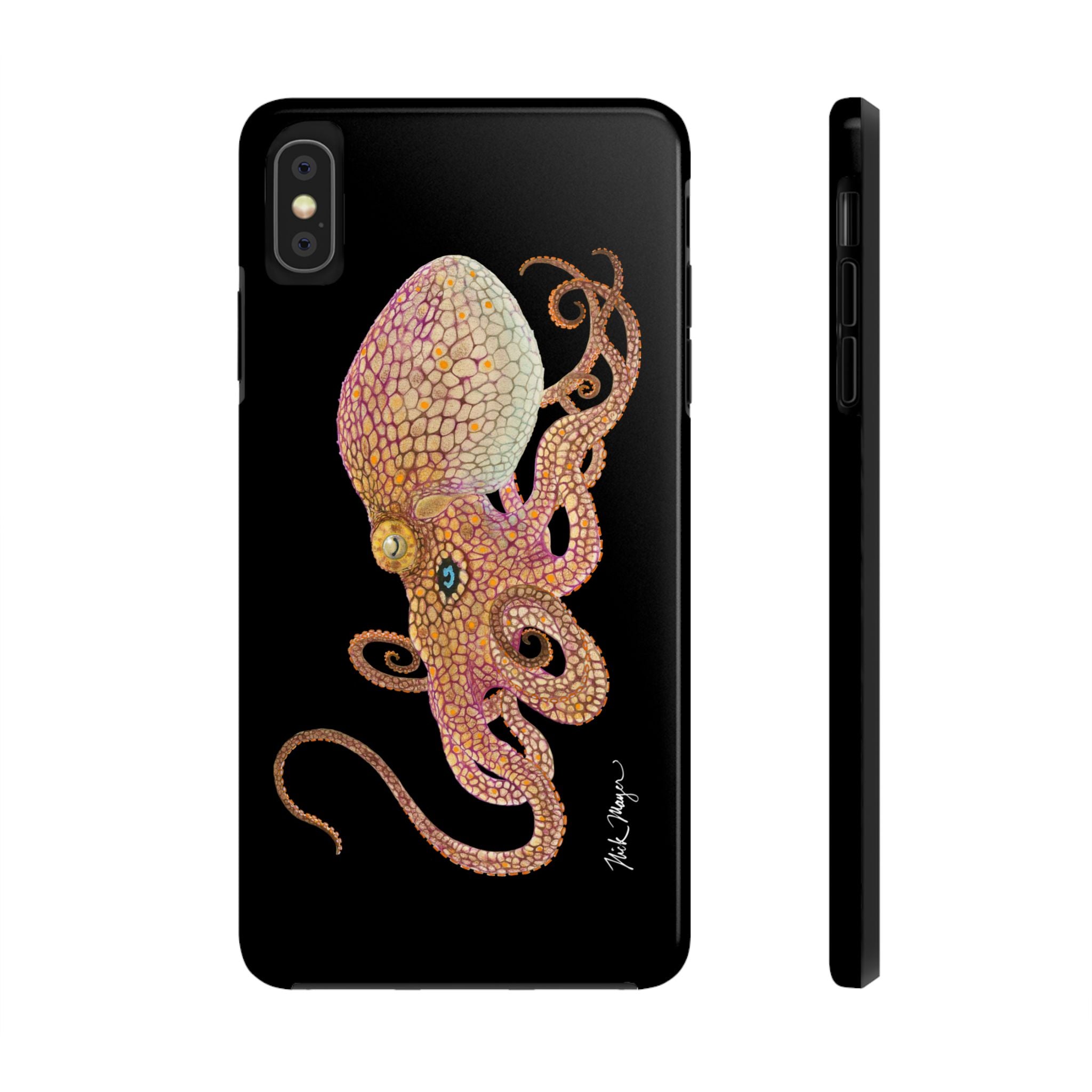 Two Spot Octopus Black Phone Case (iPhone)
