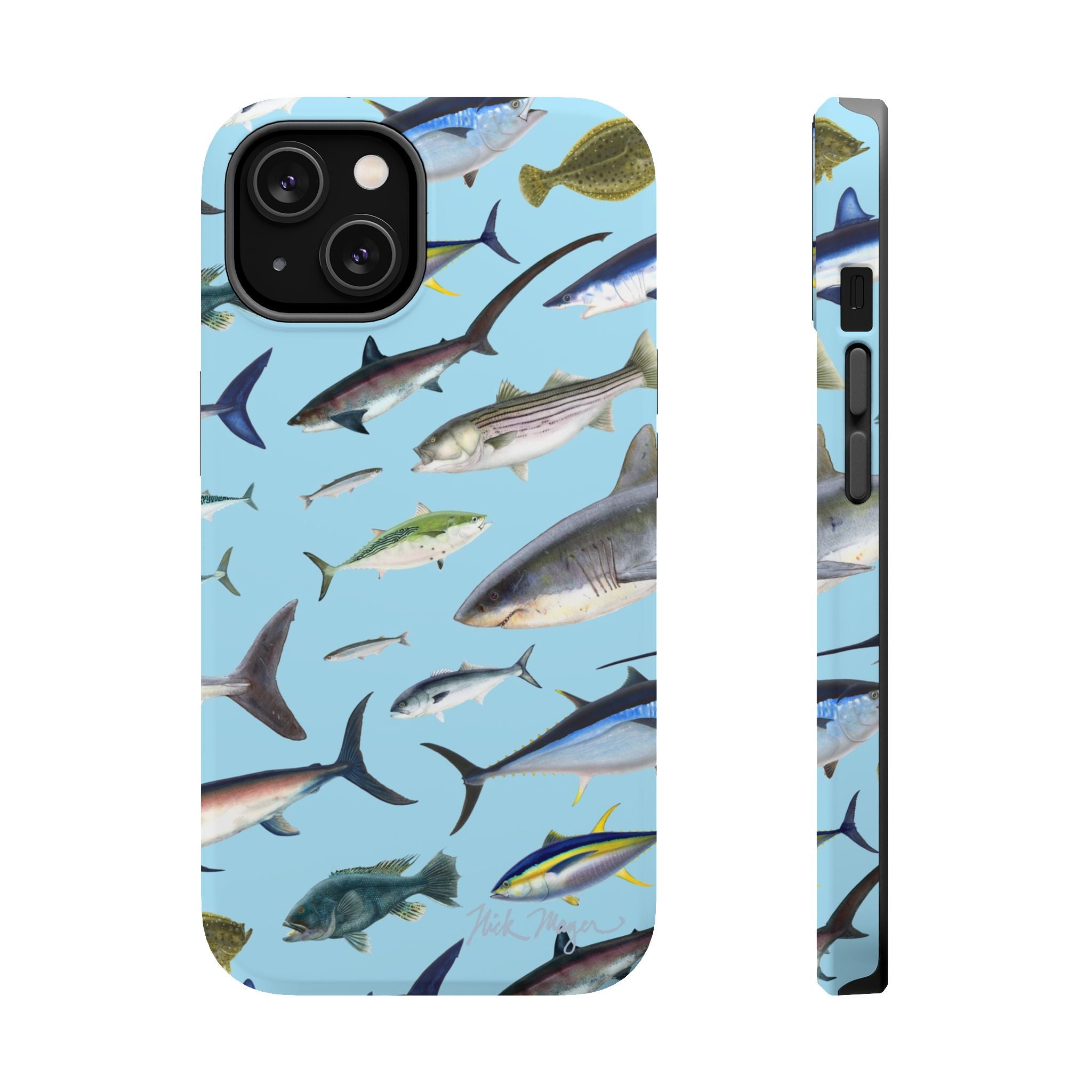 New England Fish Blue MagSafe iPhone Case