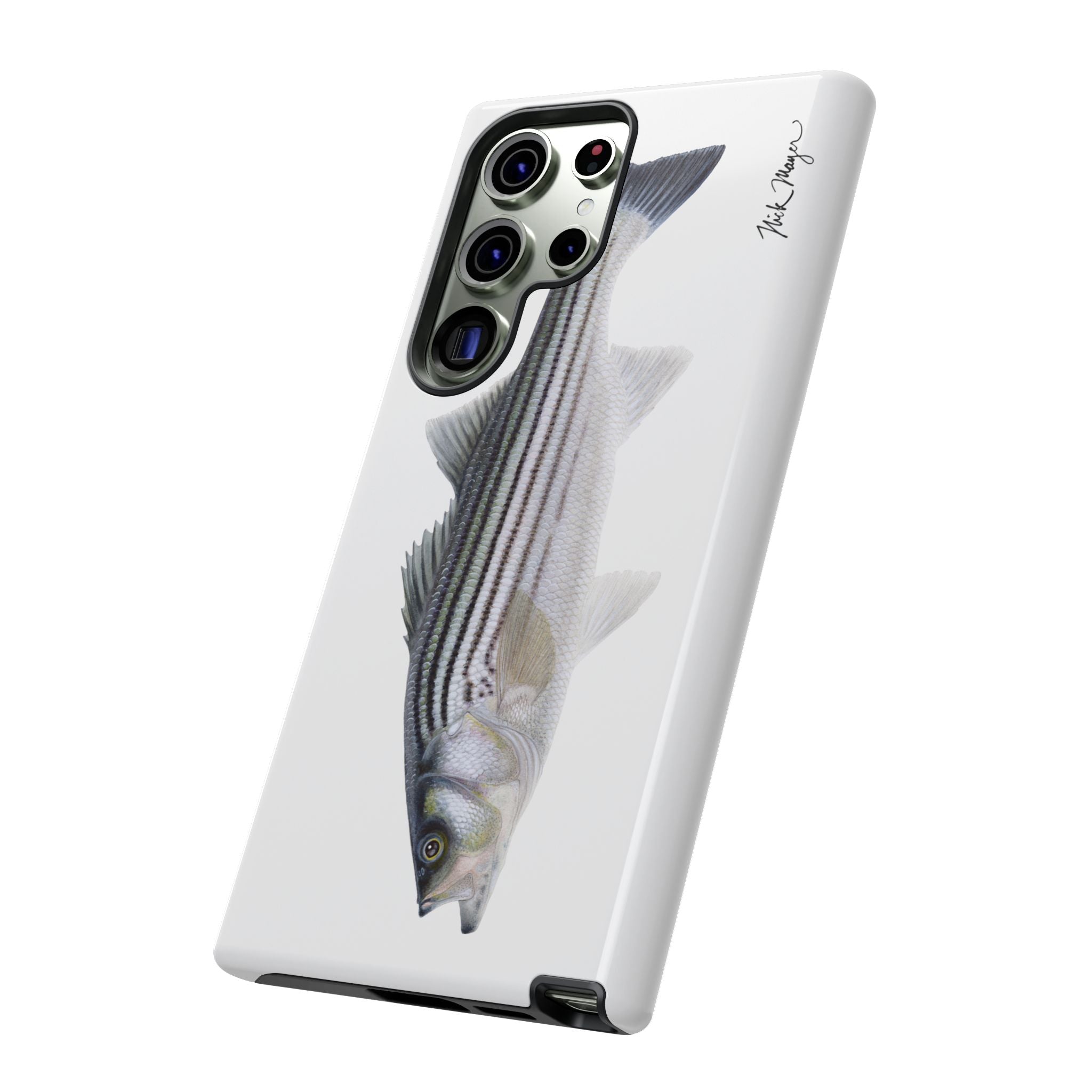 Schoolie Striper White Phone Case (Samsung) Printify