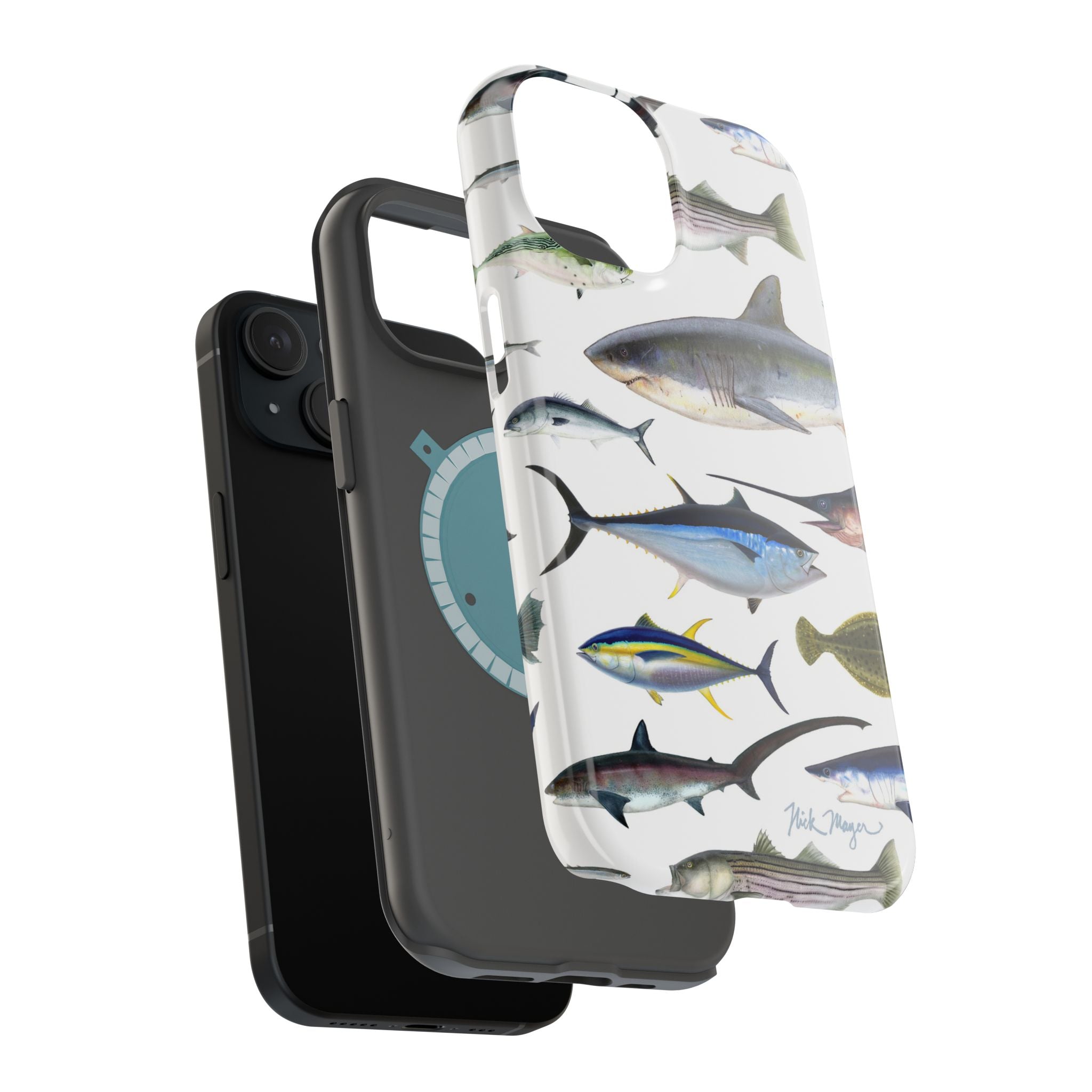 New England Fish White MagSafe iPhone Case