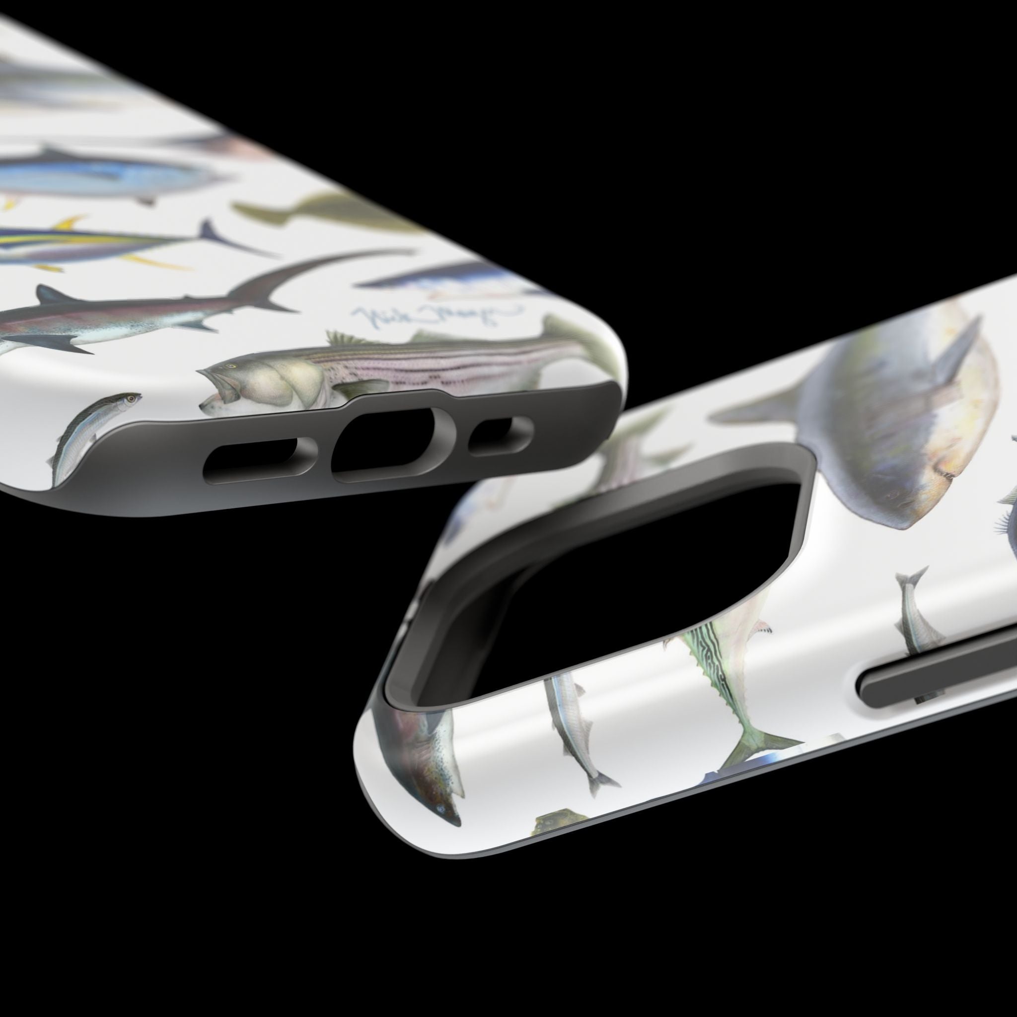 New England Fish White MagSafe iPhone Case