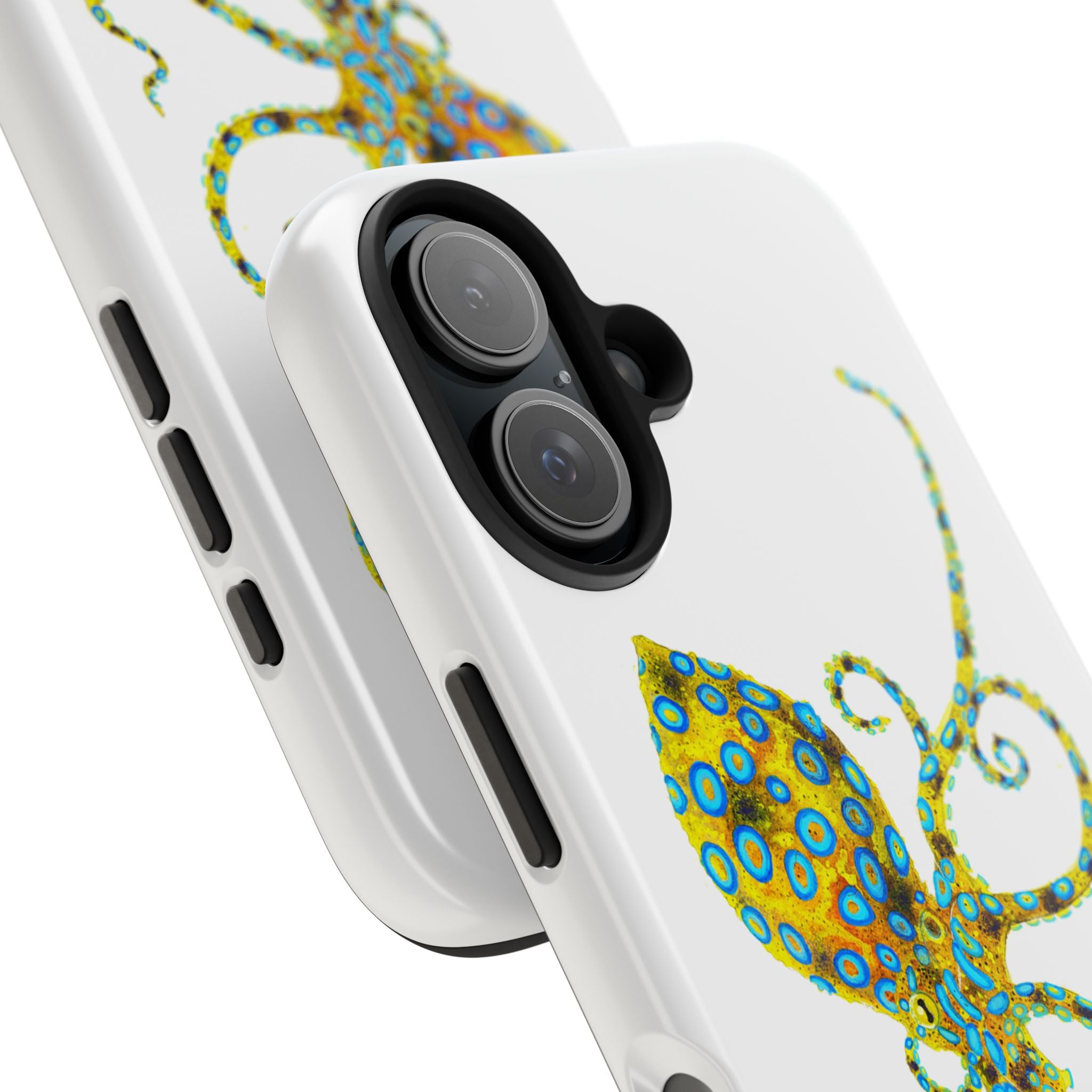 Blue Ringed Octopus White Phone Case (iPhone)