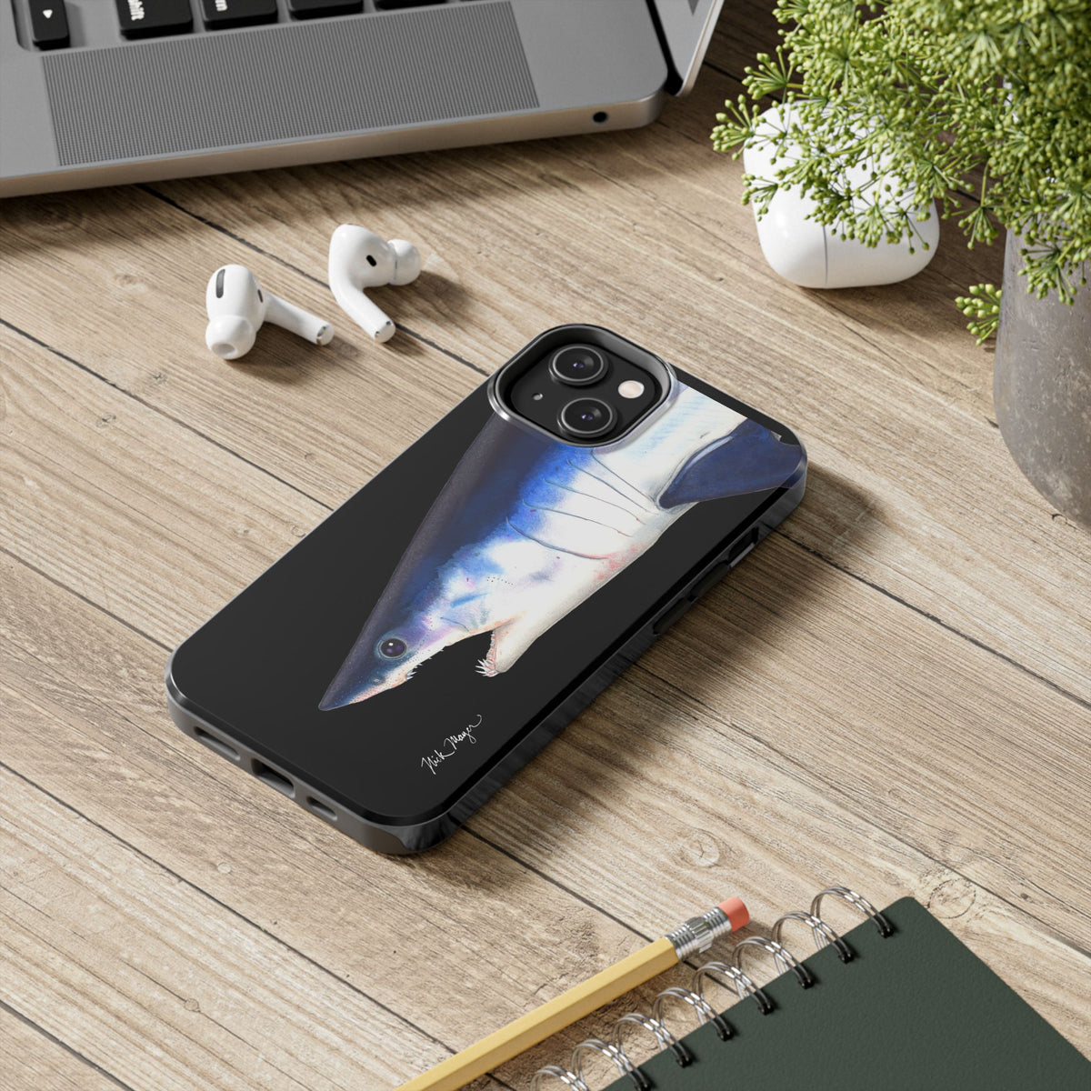 Mako Shark Face Black Case (iPhone) Printify