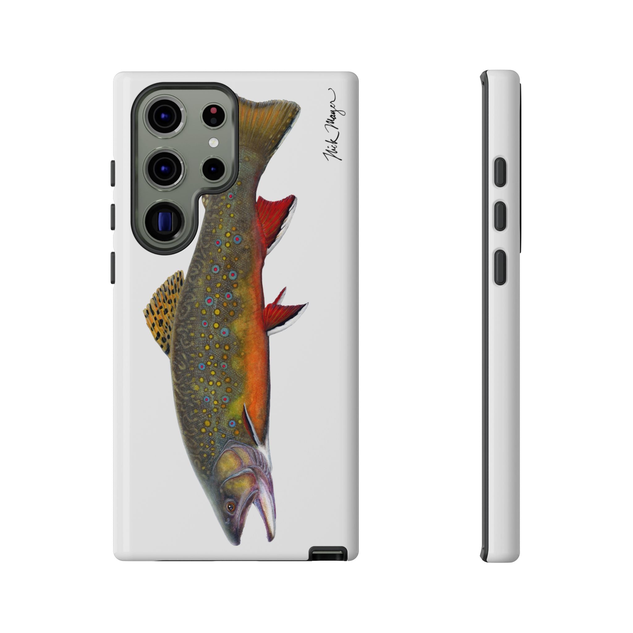 Brook Trout White Phone Case (Samsung)