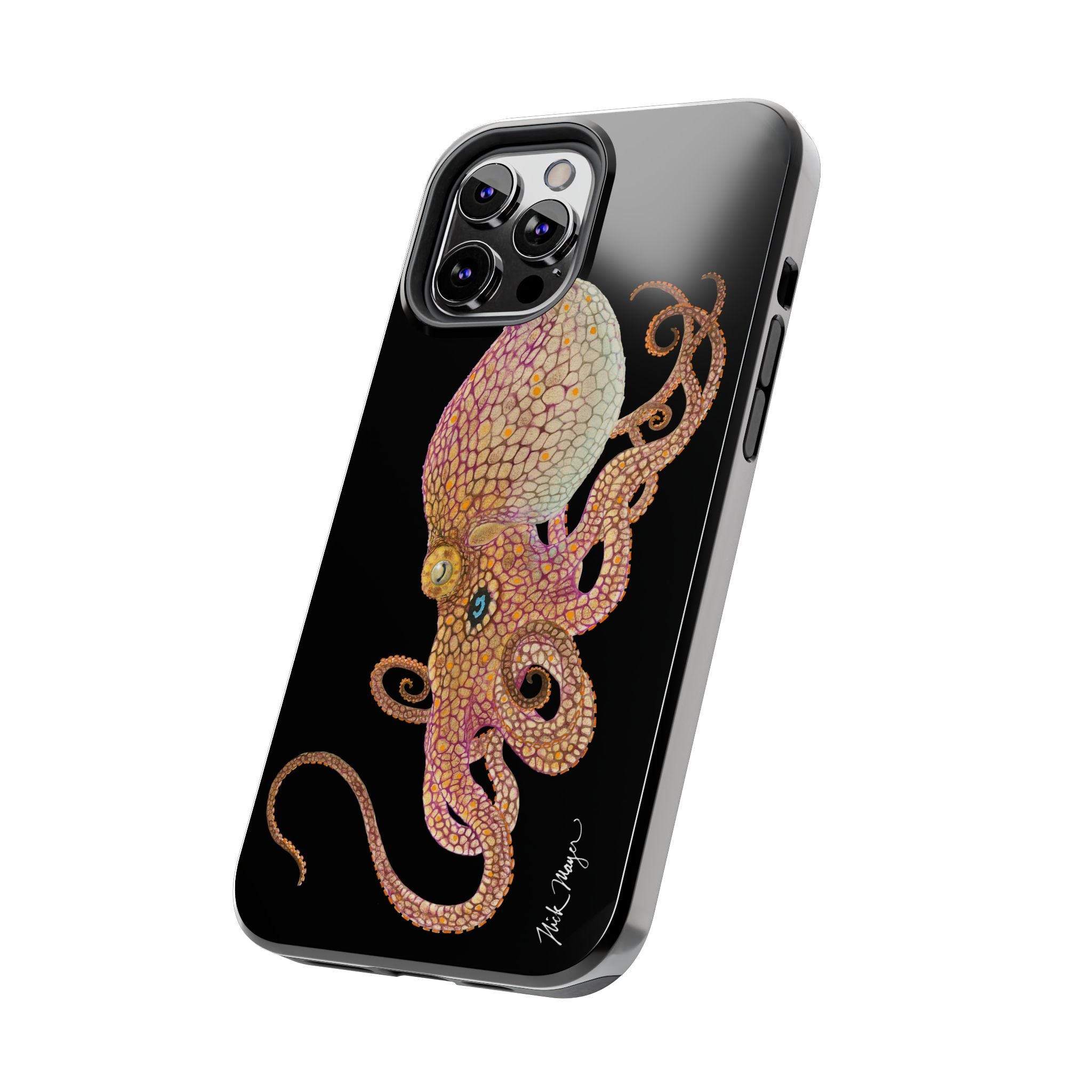 Two Spot Octopus Black Phone Case (iPhone)