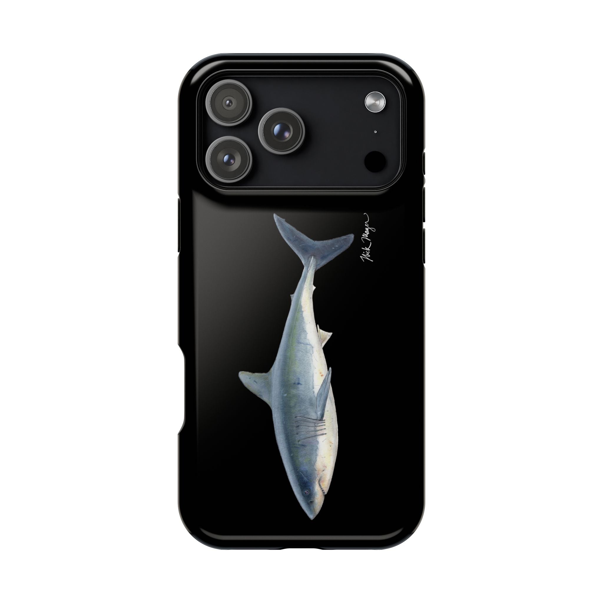 Great White Shark Black MagSafe iPhone Case