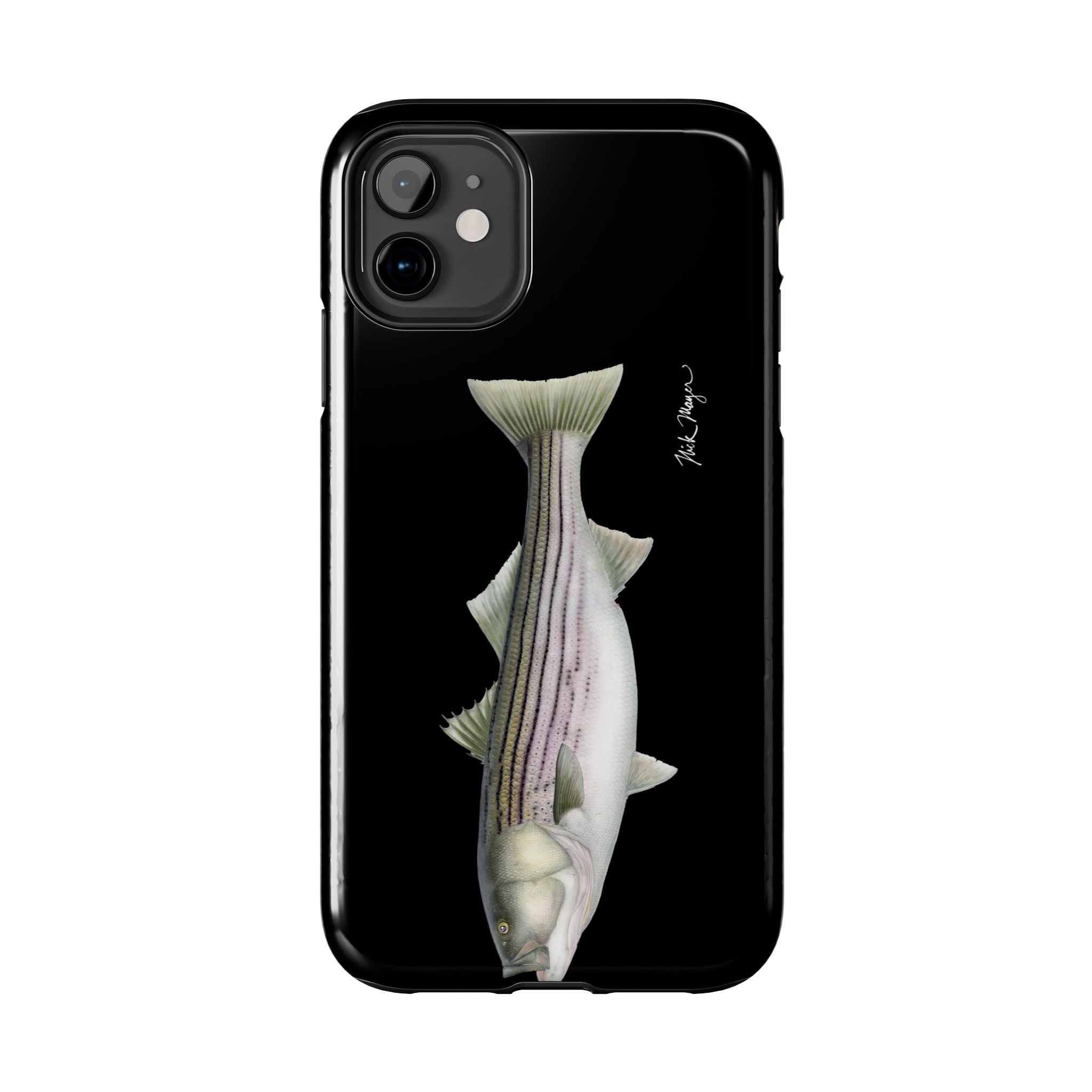 30 lb Striper - Black Phone Case (iPhone)