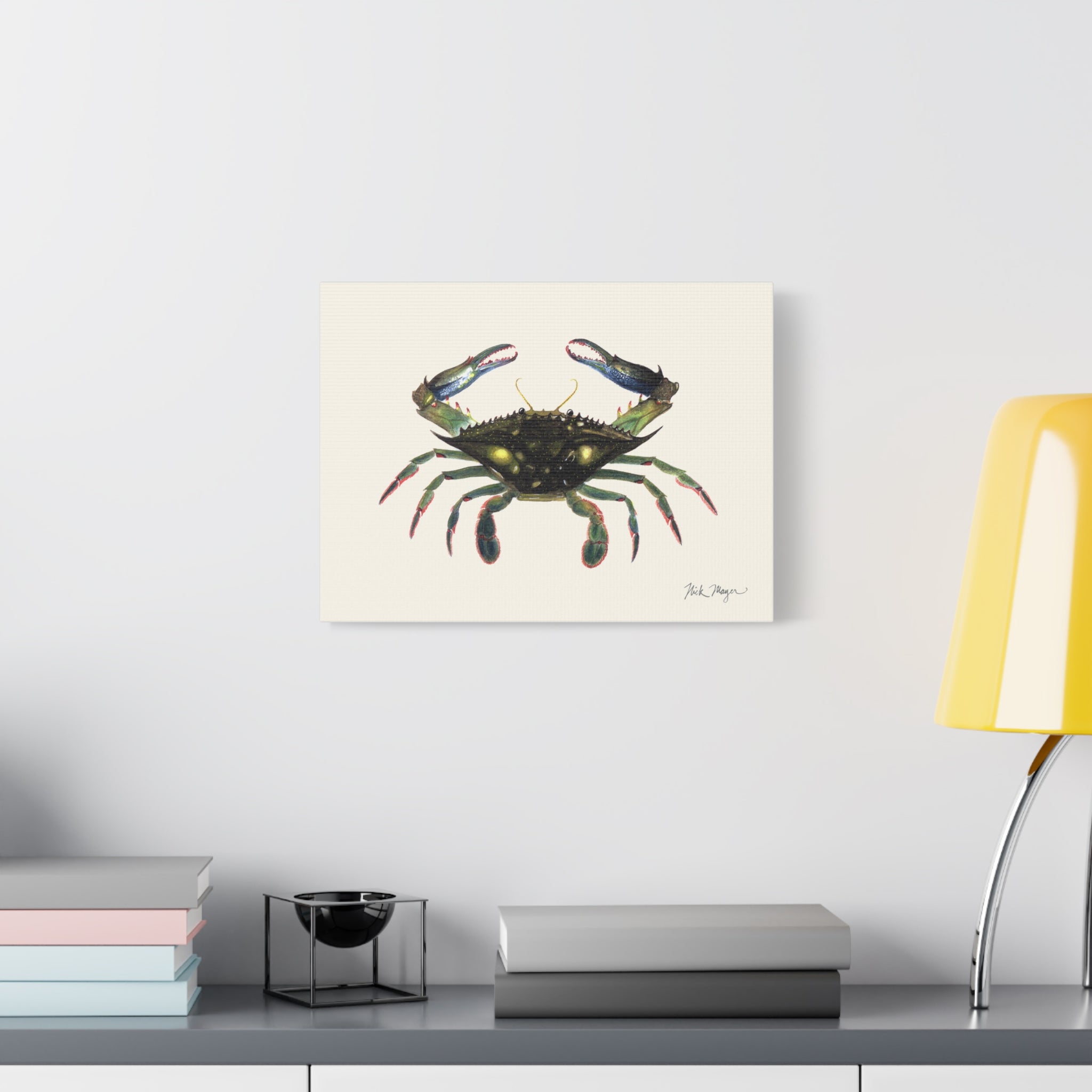 Blue Crab Claws In Canvas Print