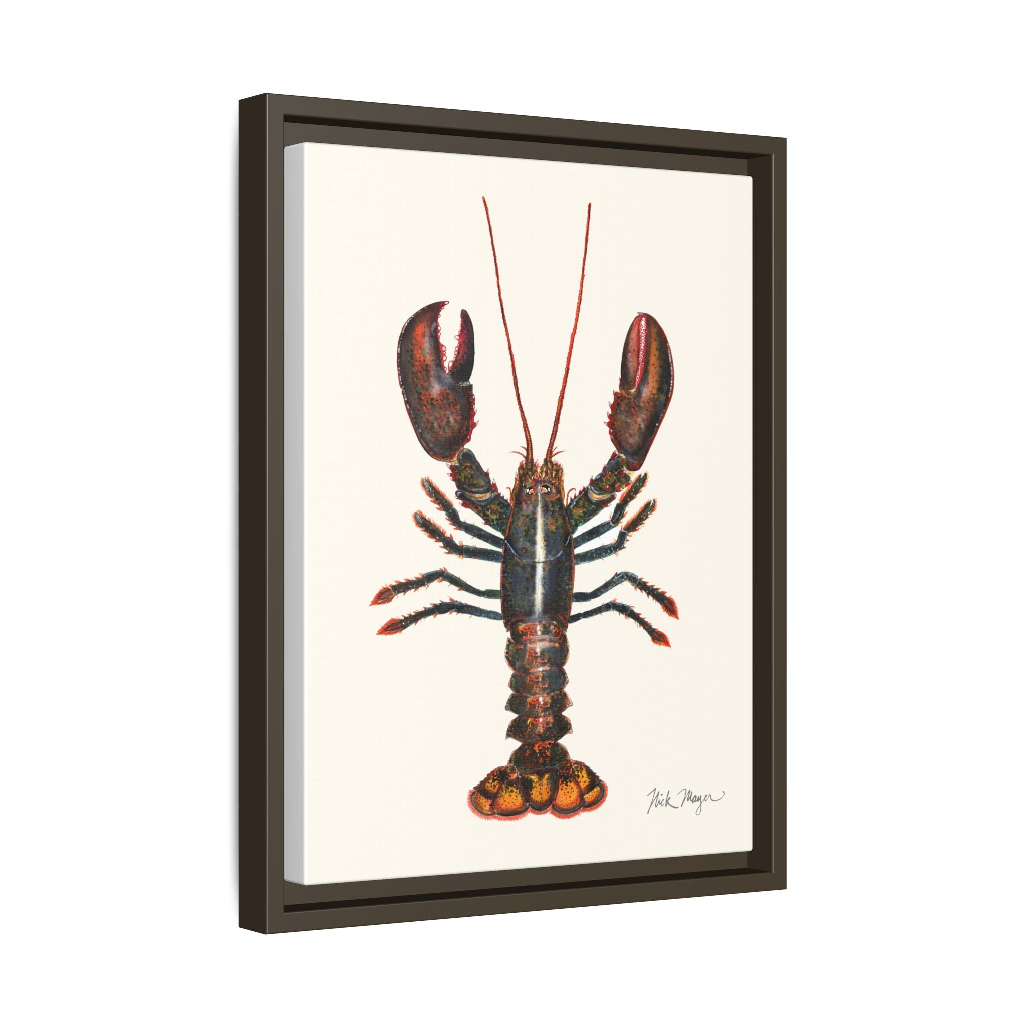 Northern Lobster Framed Canvas Print Printify