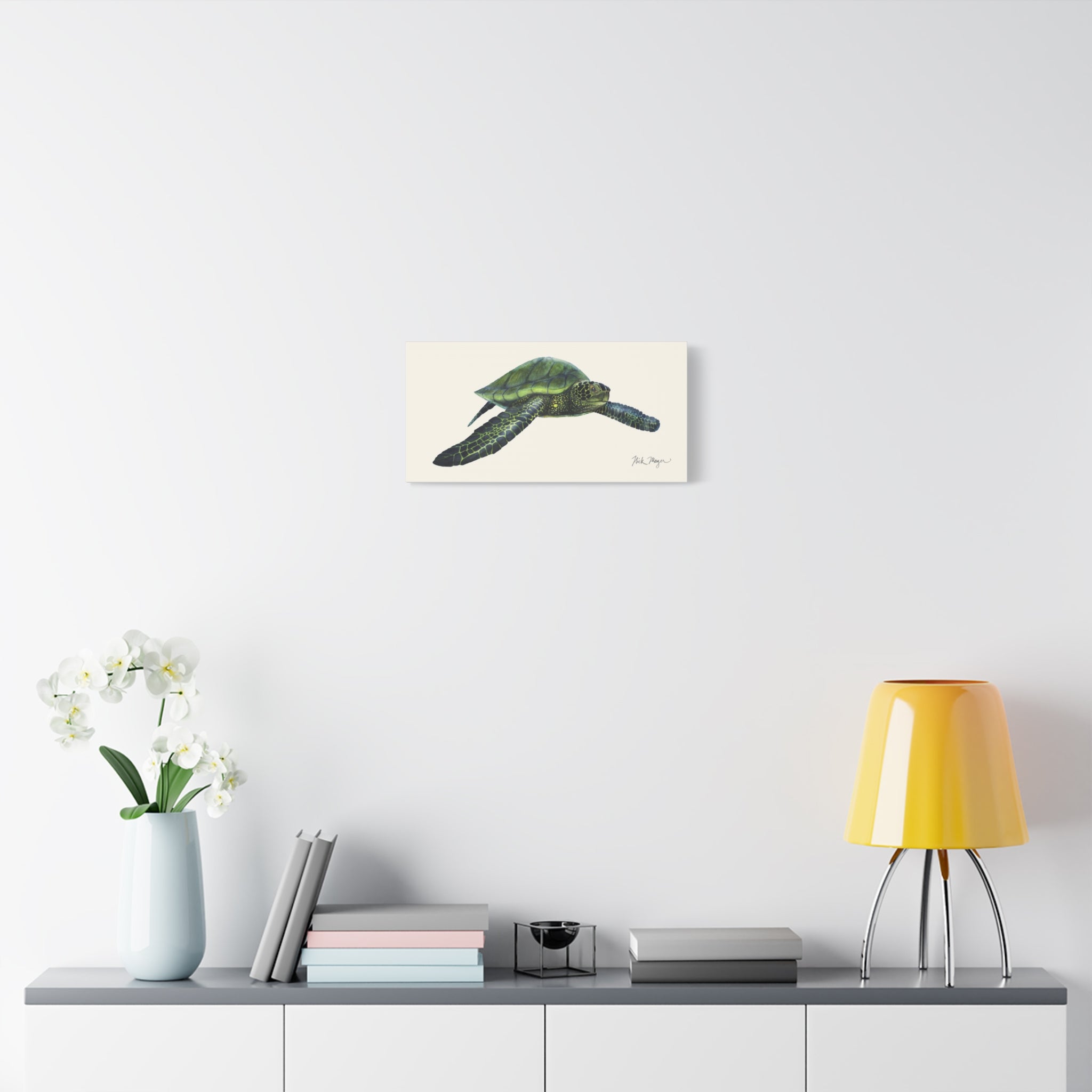 Green Sea Turtle I Canvas Print Printify