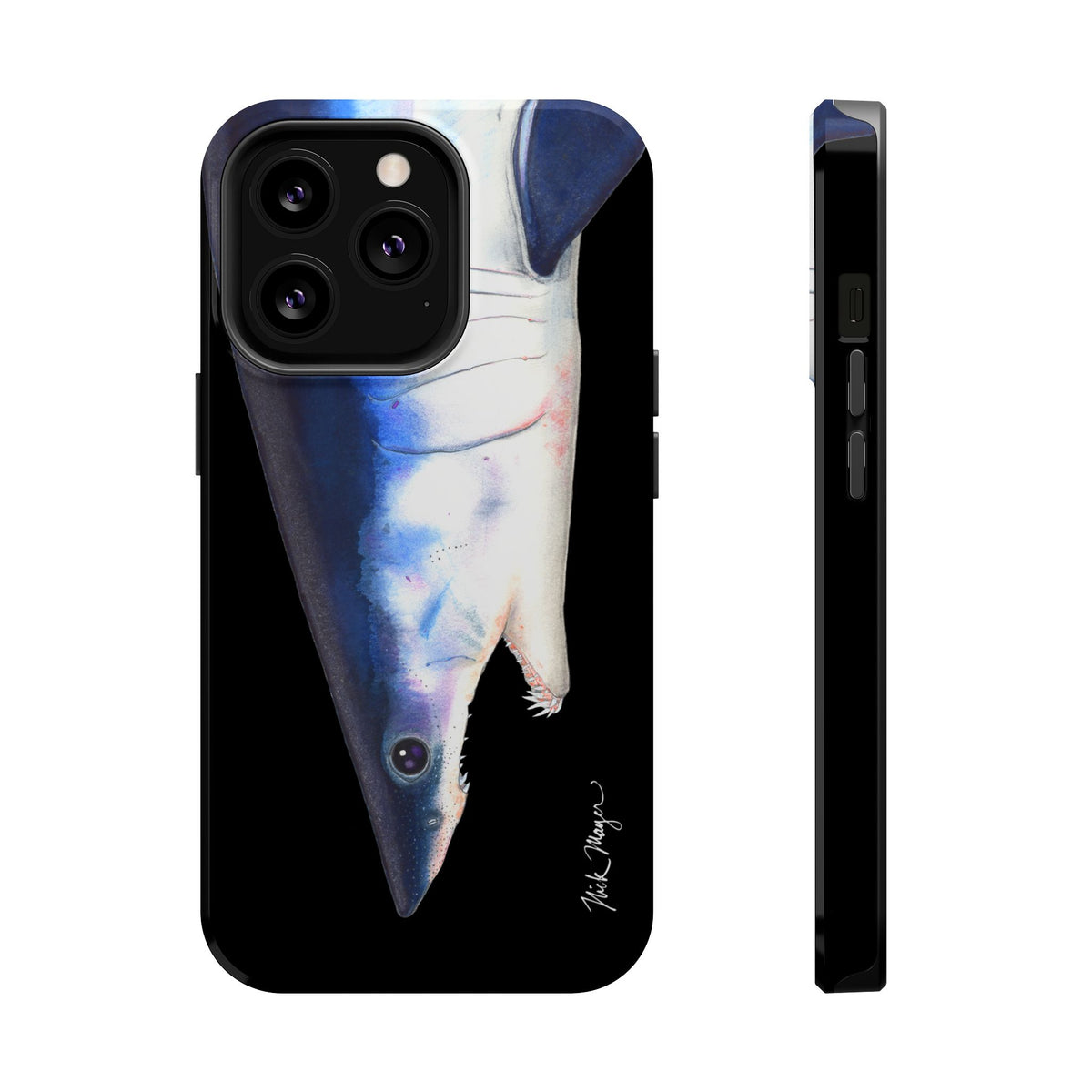 Mako Shark Face MagSafe Black iPhone Case Printify