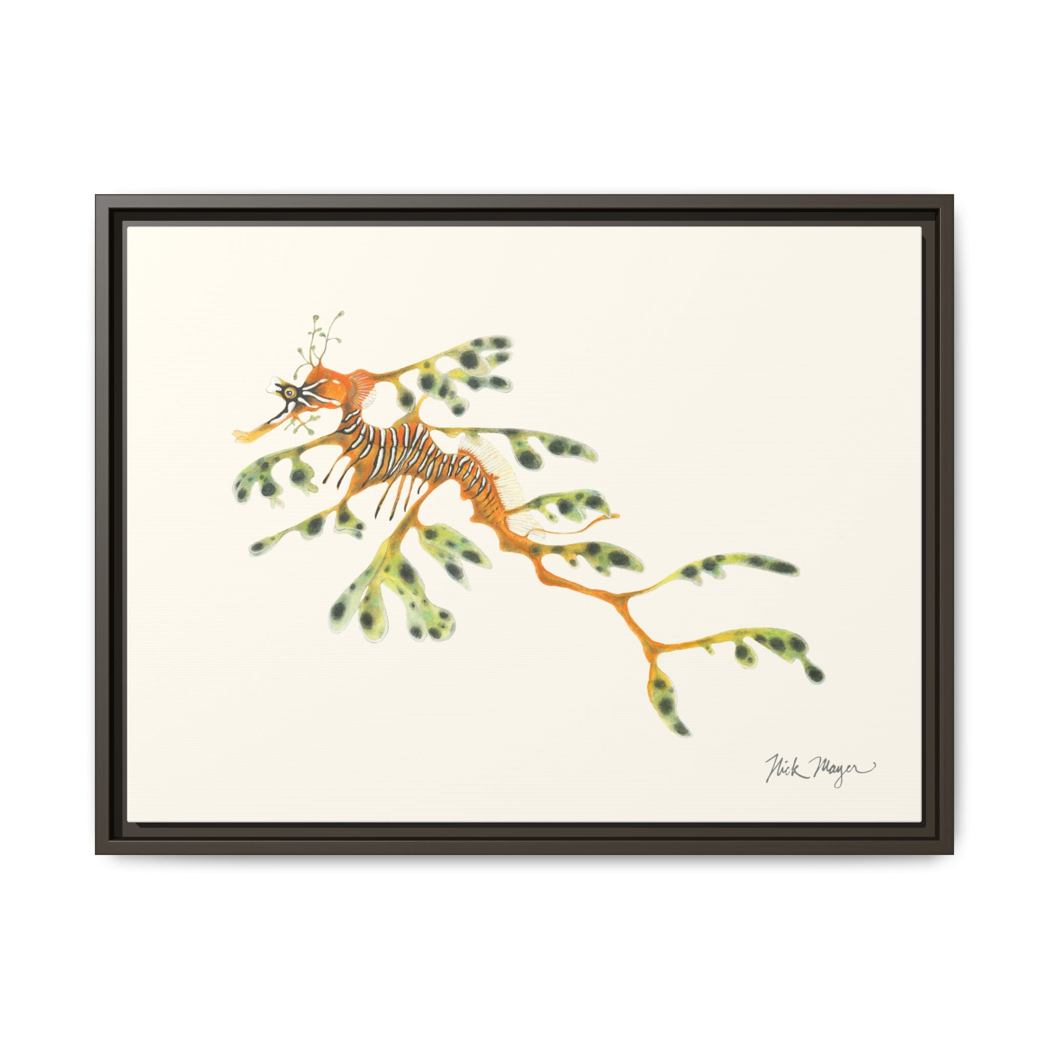 Leafy Sea Dragon Framed Canvas Print Printify