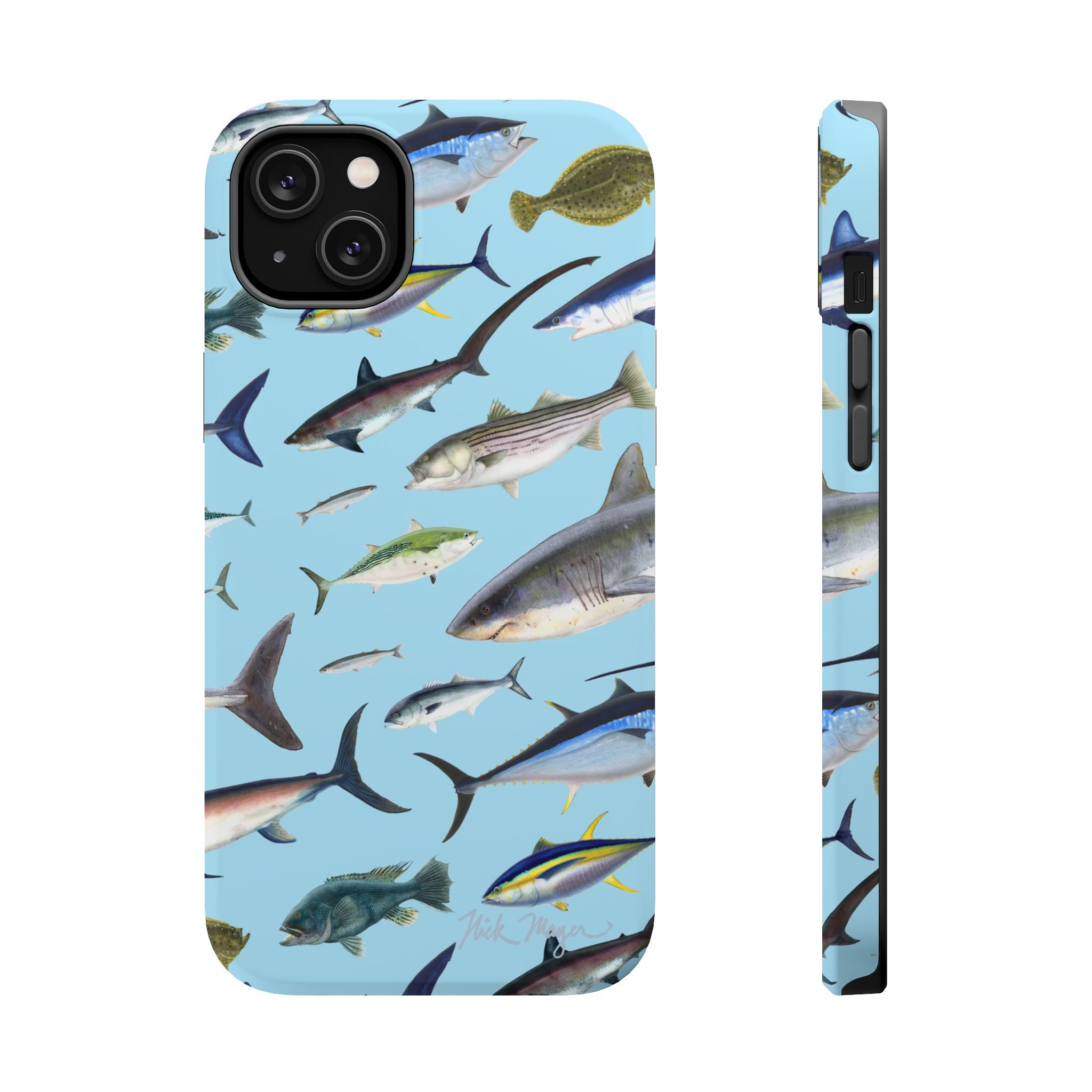 New England Fish Blue MagSafe iPhone Case