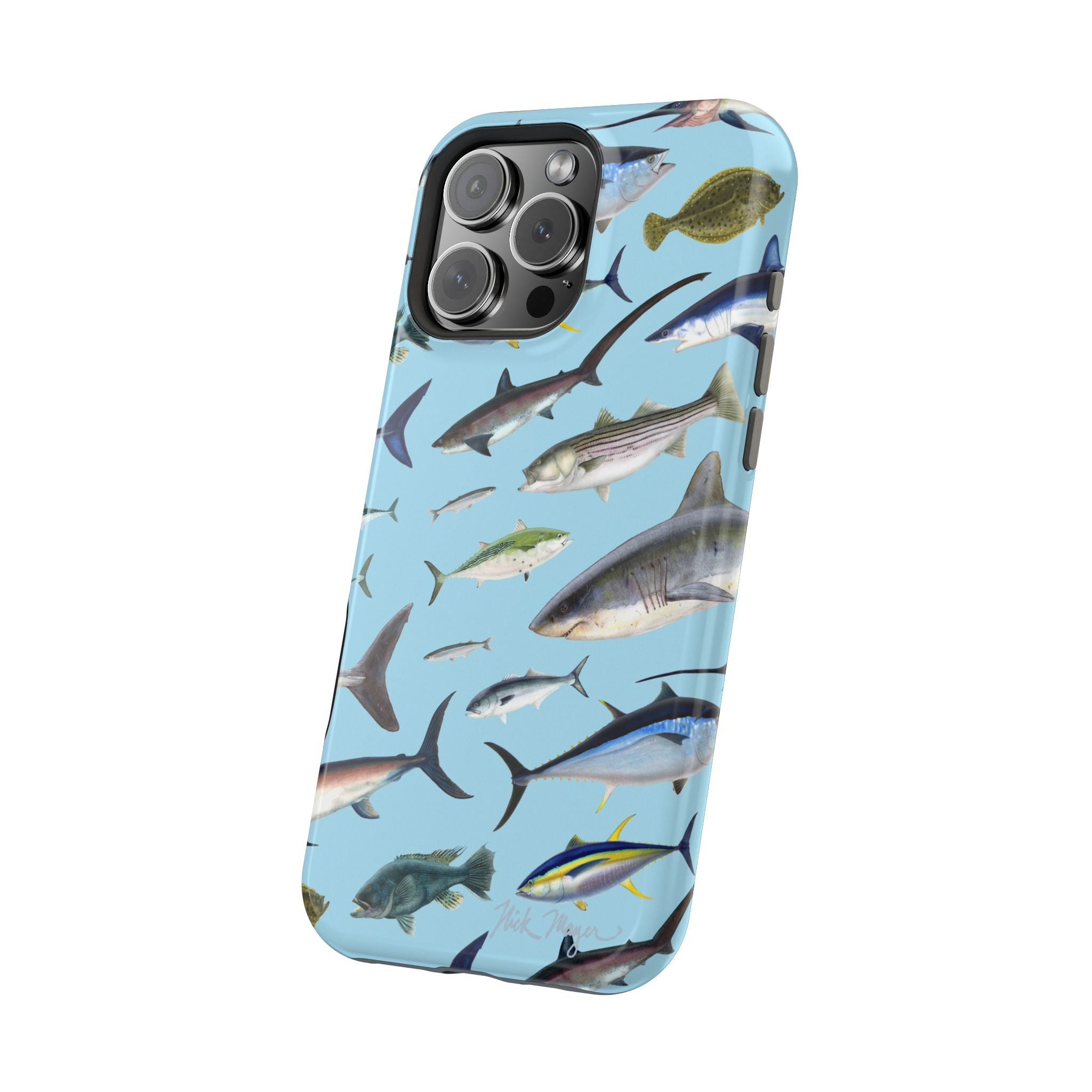 New England Fish Blue MagSafe iPhone Case