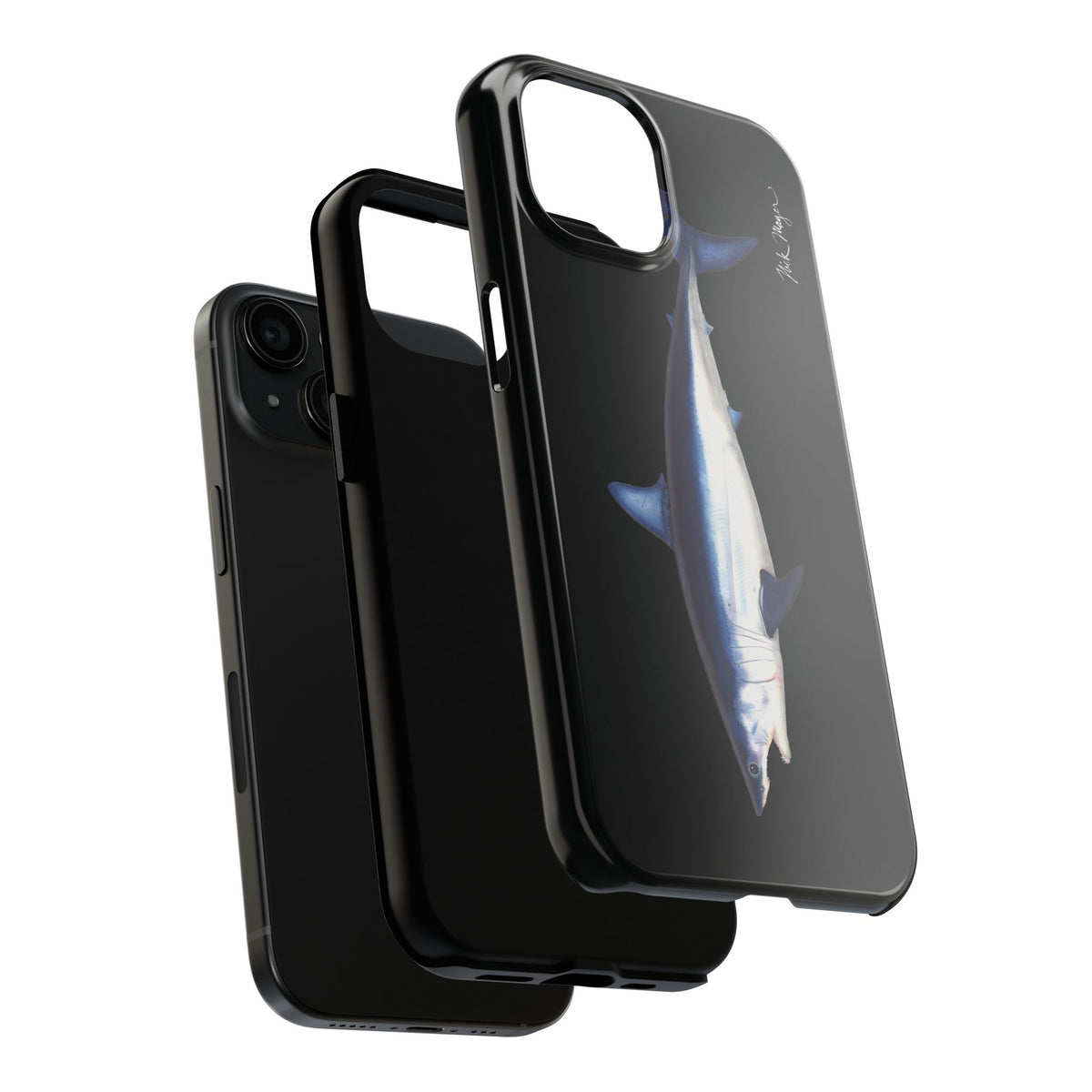 Mako Shark Black iPhone Case Printify