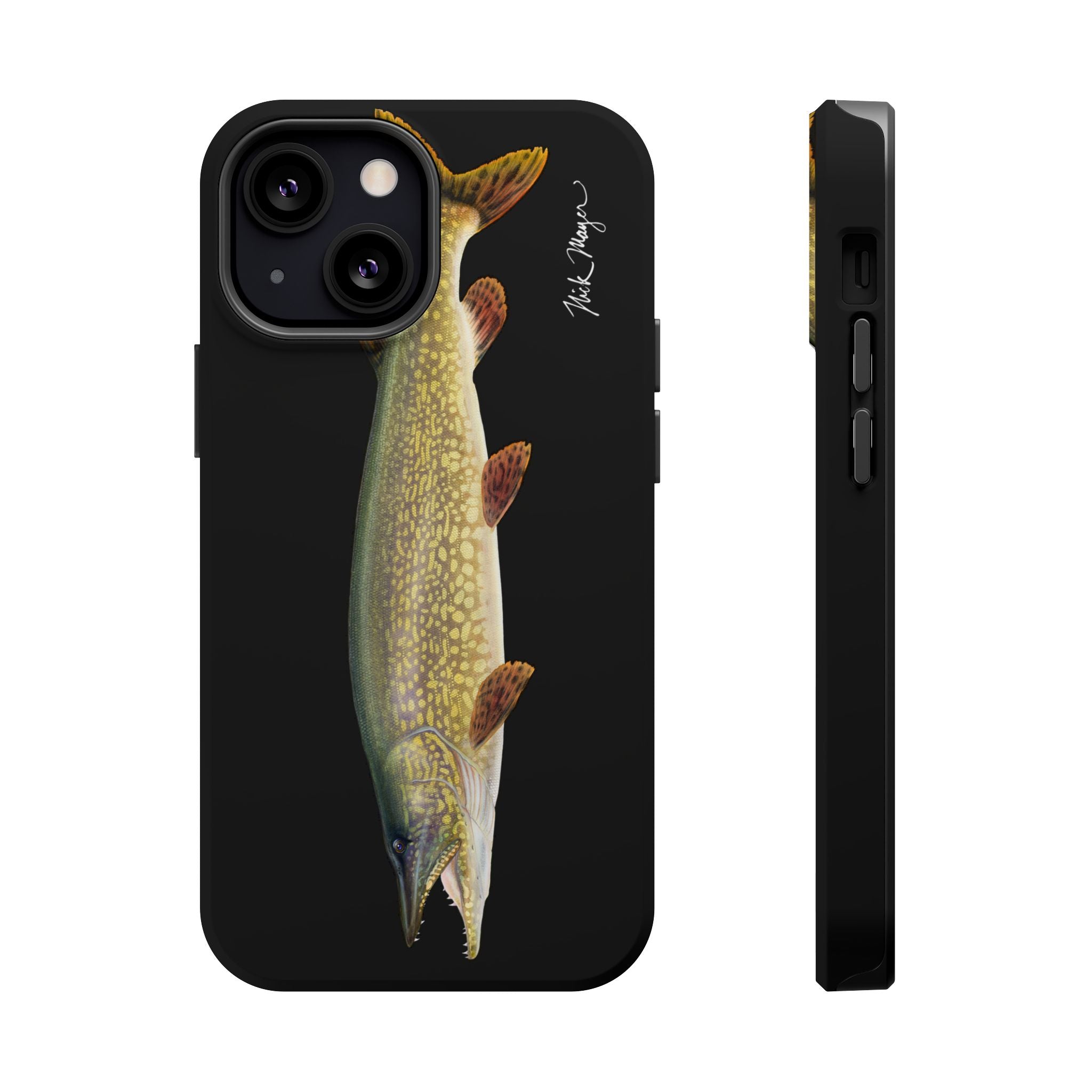 Northern Pike MagSafe Black iPhone Case Printify