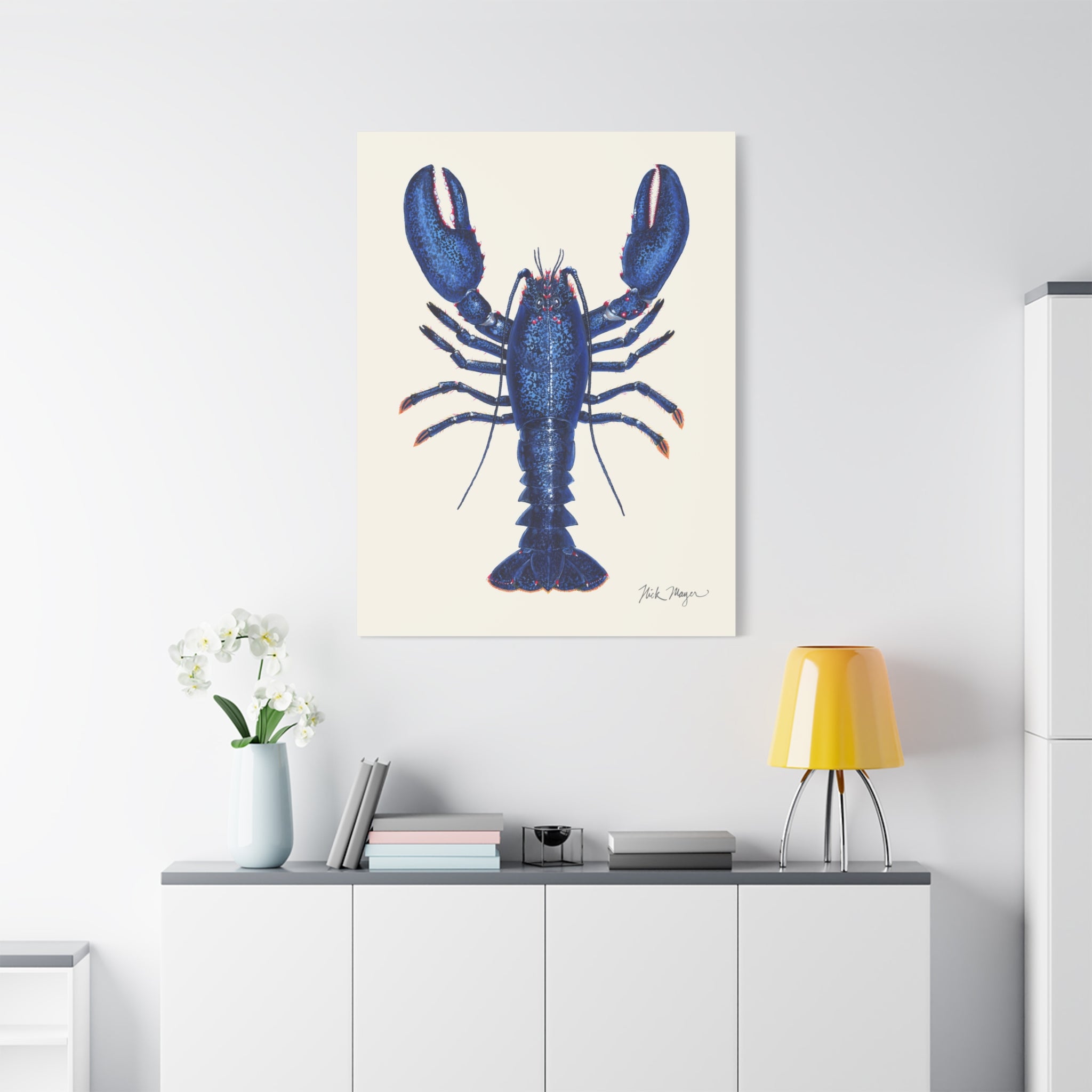 Blue Lobster II Canvas Print