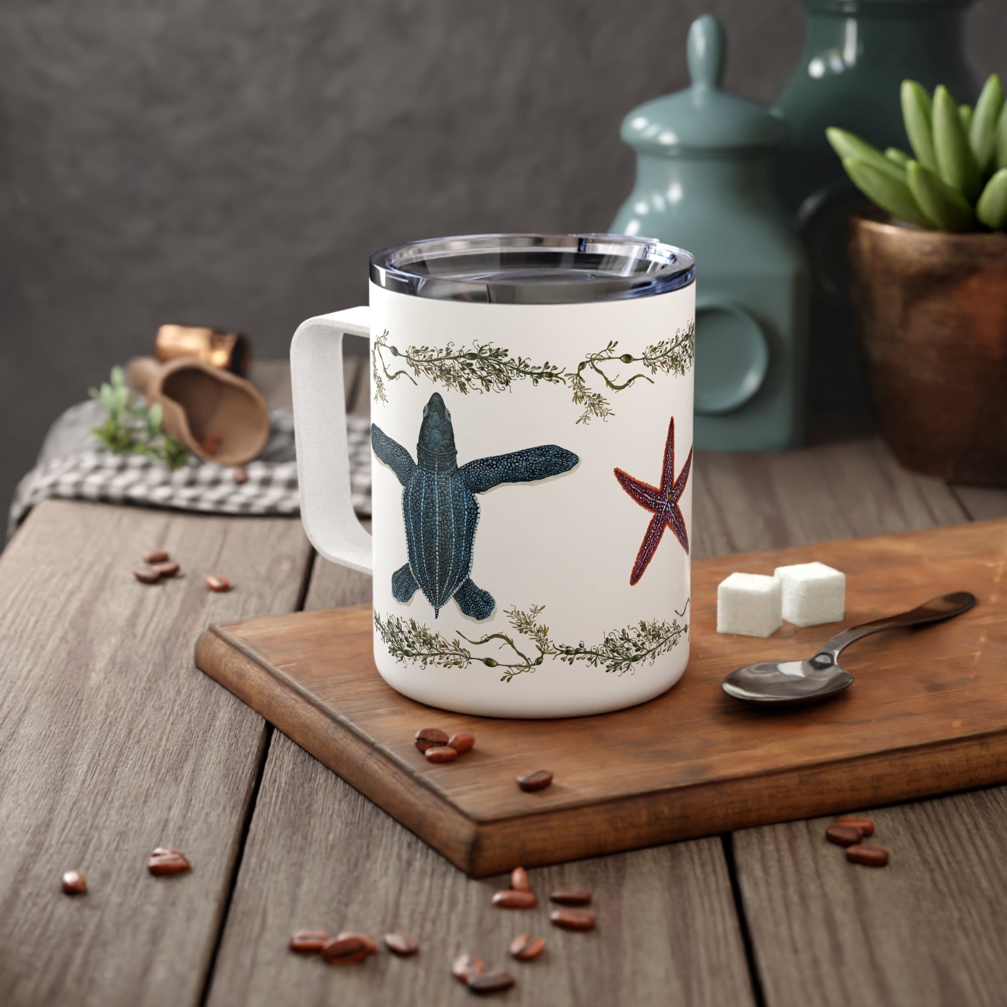 Leatherback Sea Turtle Steel Insulated Mug, 10oz