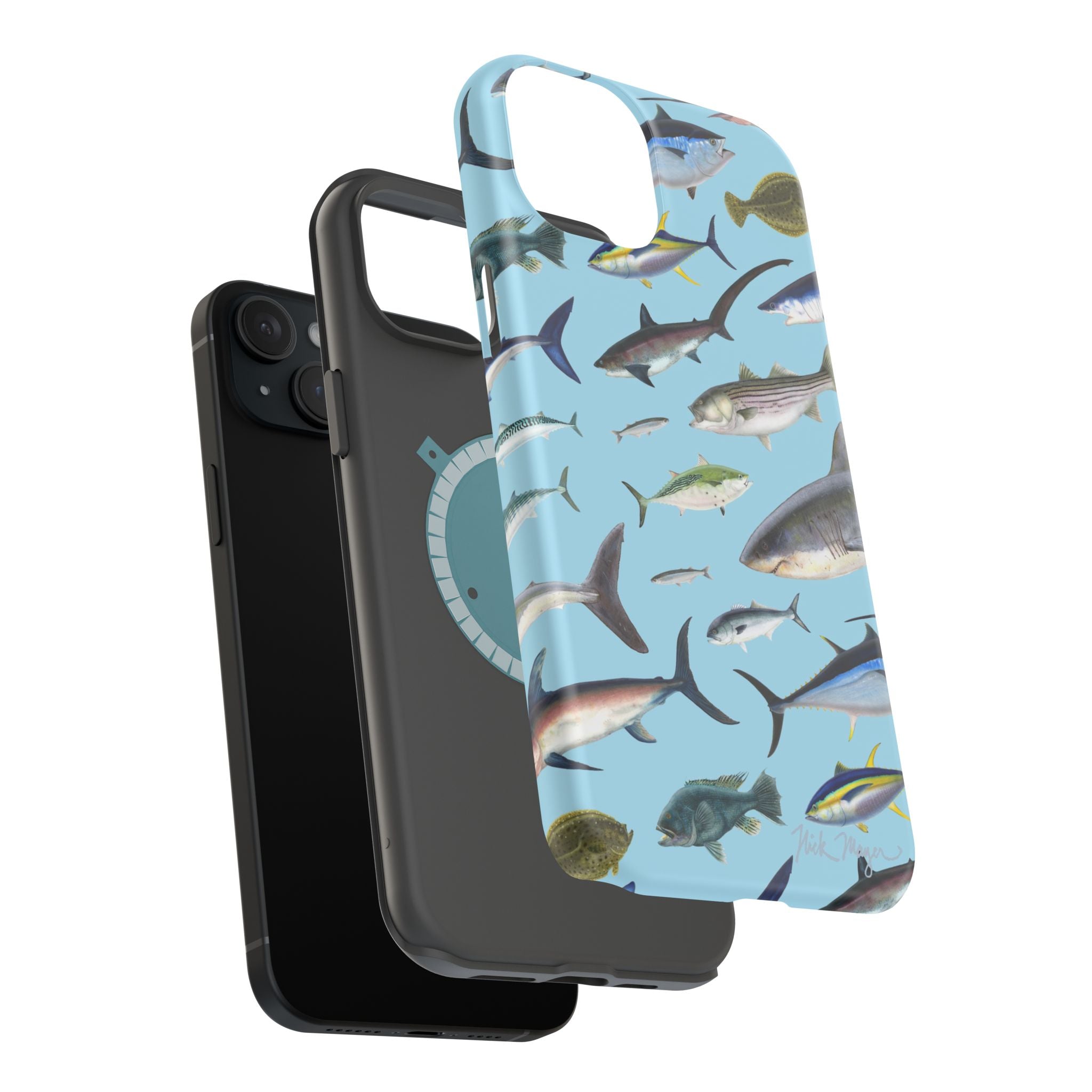 New England Fish Blue MagSafe iPhone Case