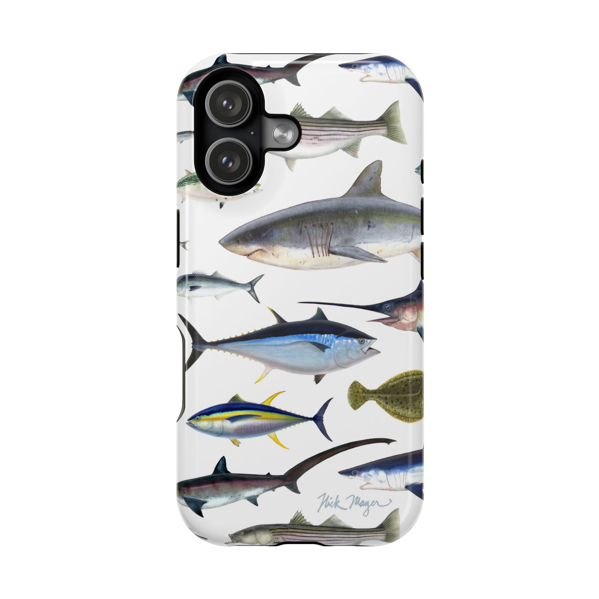 New England Fish White MagSafe iPhone Case