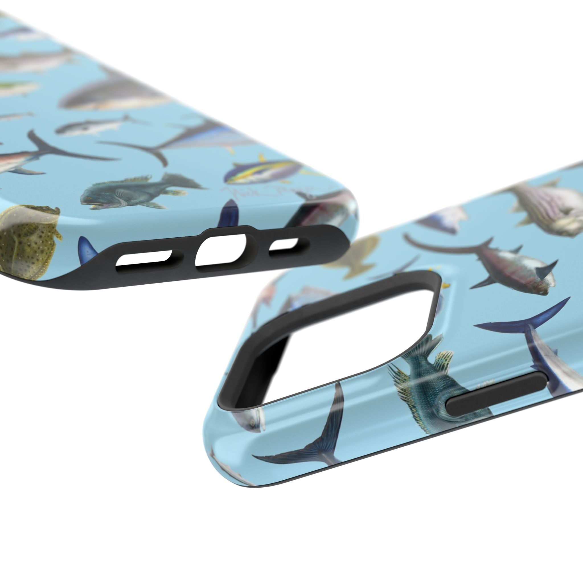 New England Fish Blue MagSafe iPhone Case