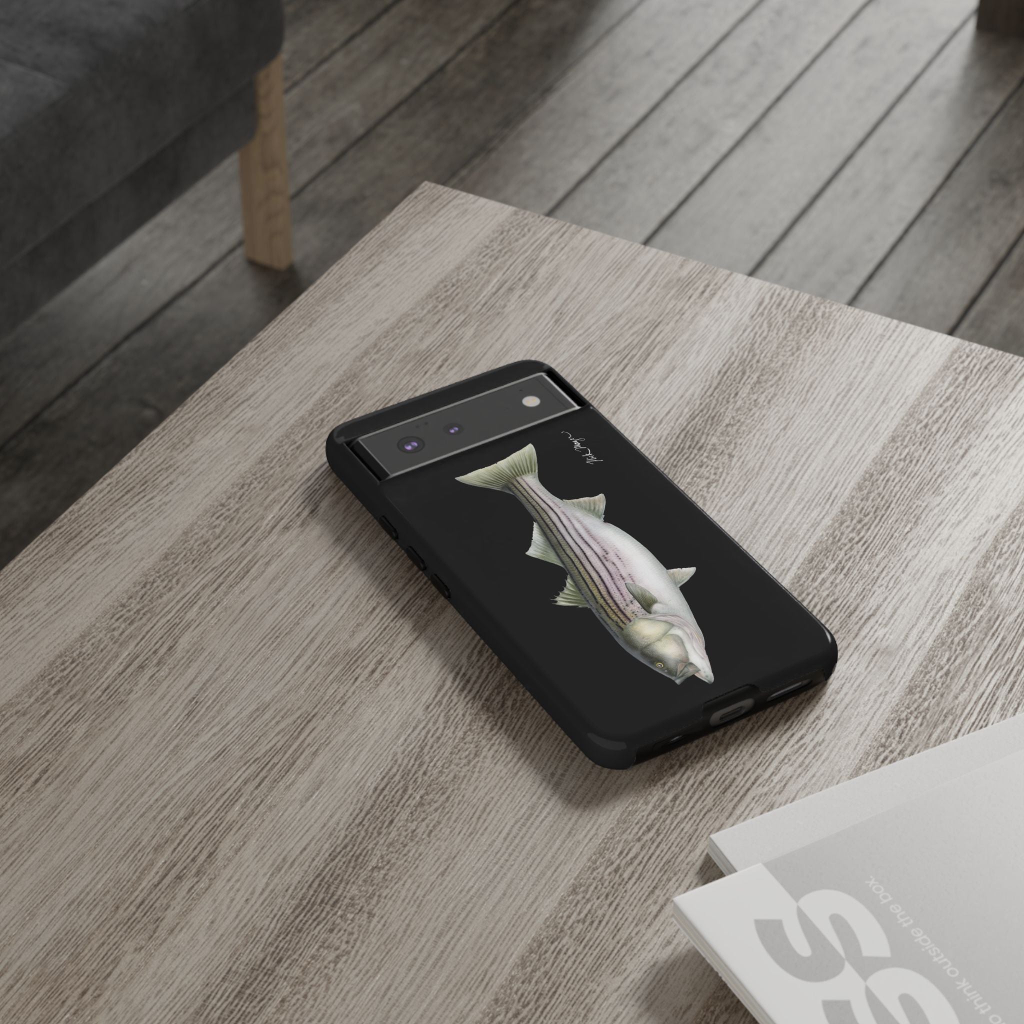 30 lb Striper Black Phone Case (Samsung) Printify